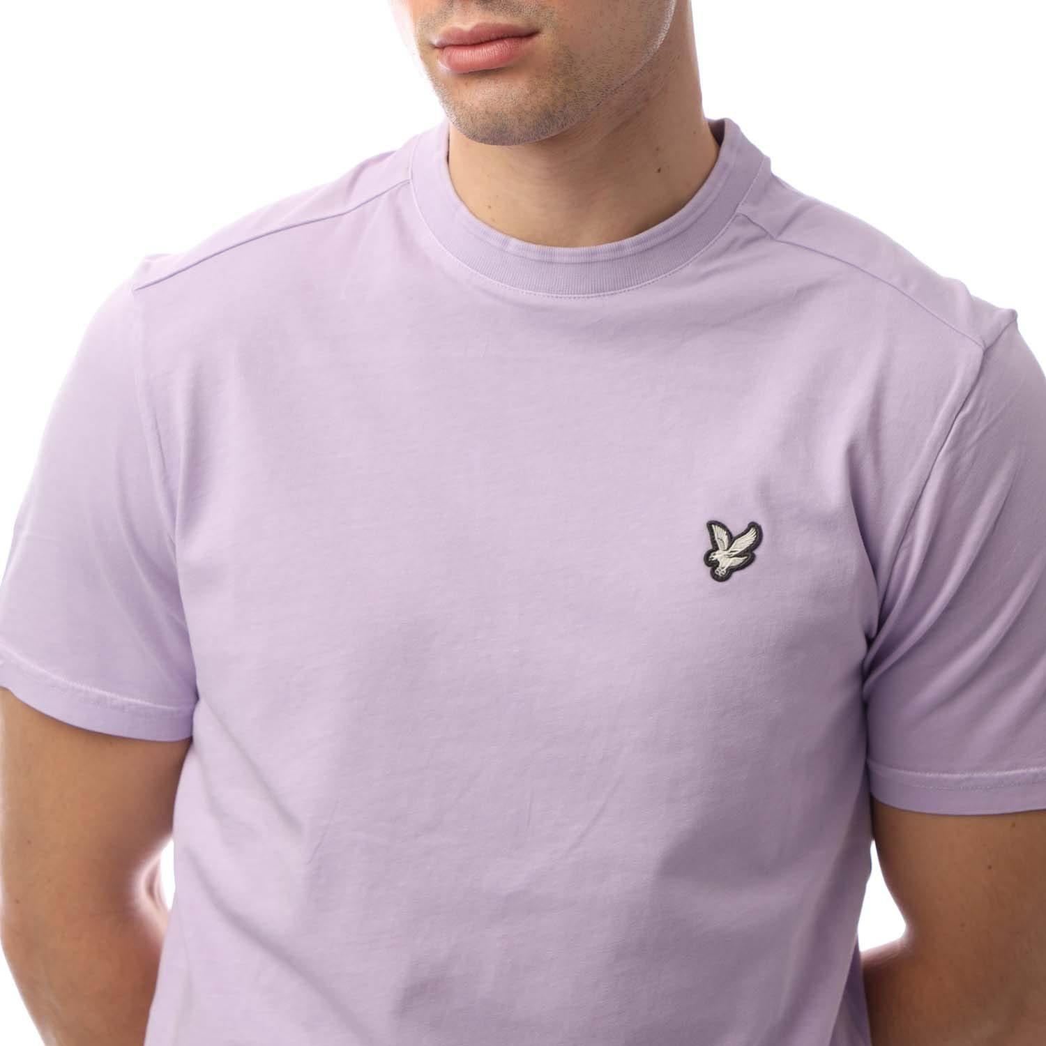 Purple - Lyle and Scott - Natural Dye Crewneck T-Shirt - 3