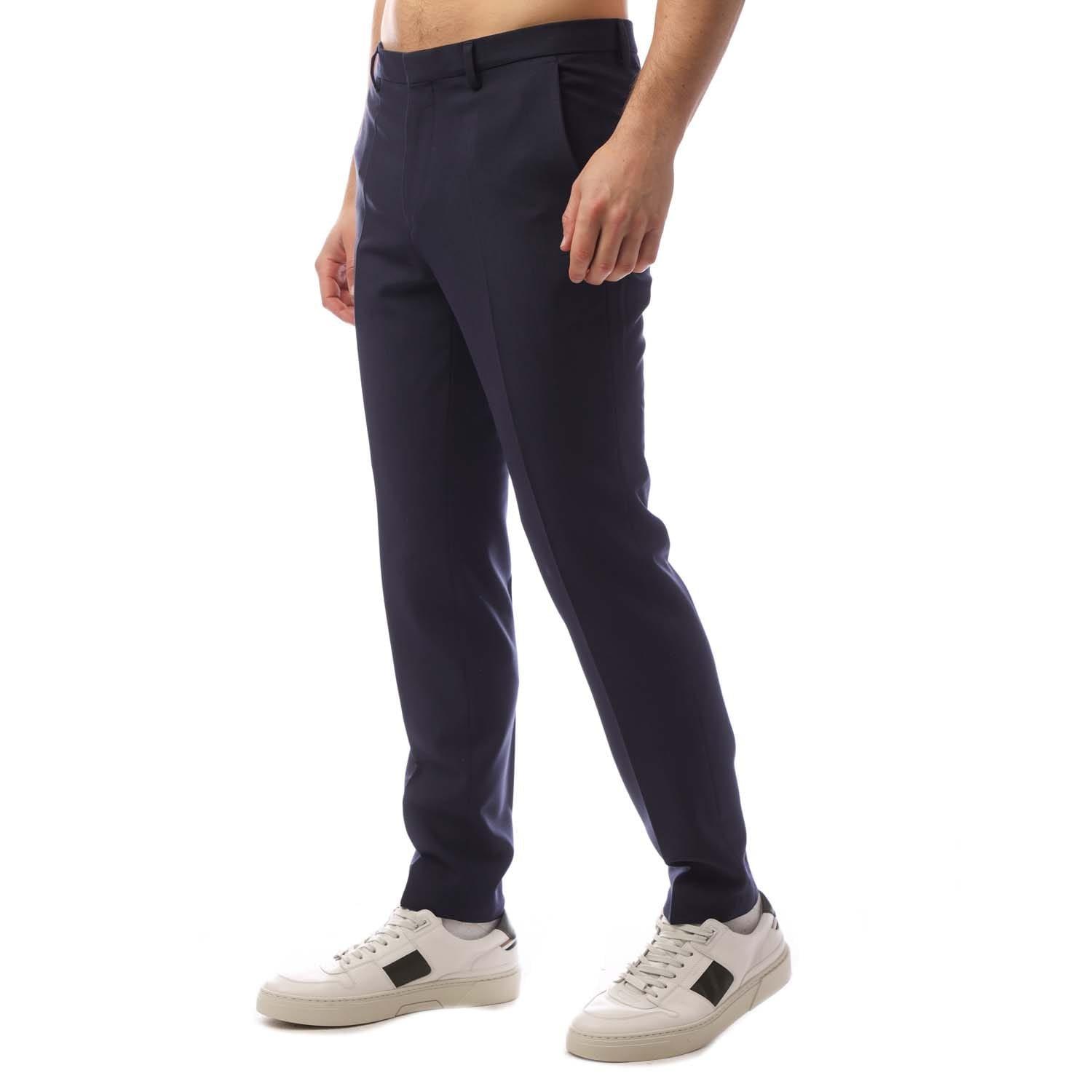 Dark Blue - Hugo - Hesten232X Trousers - 2