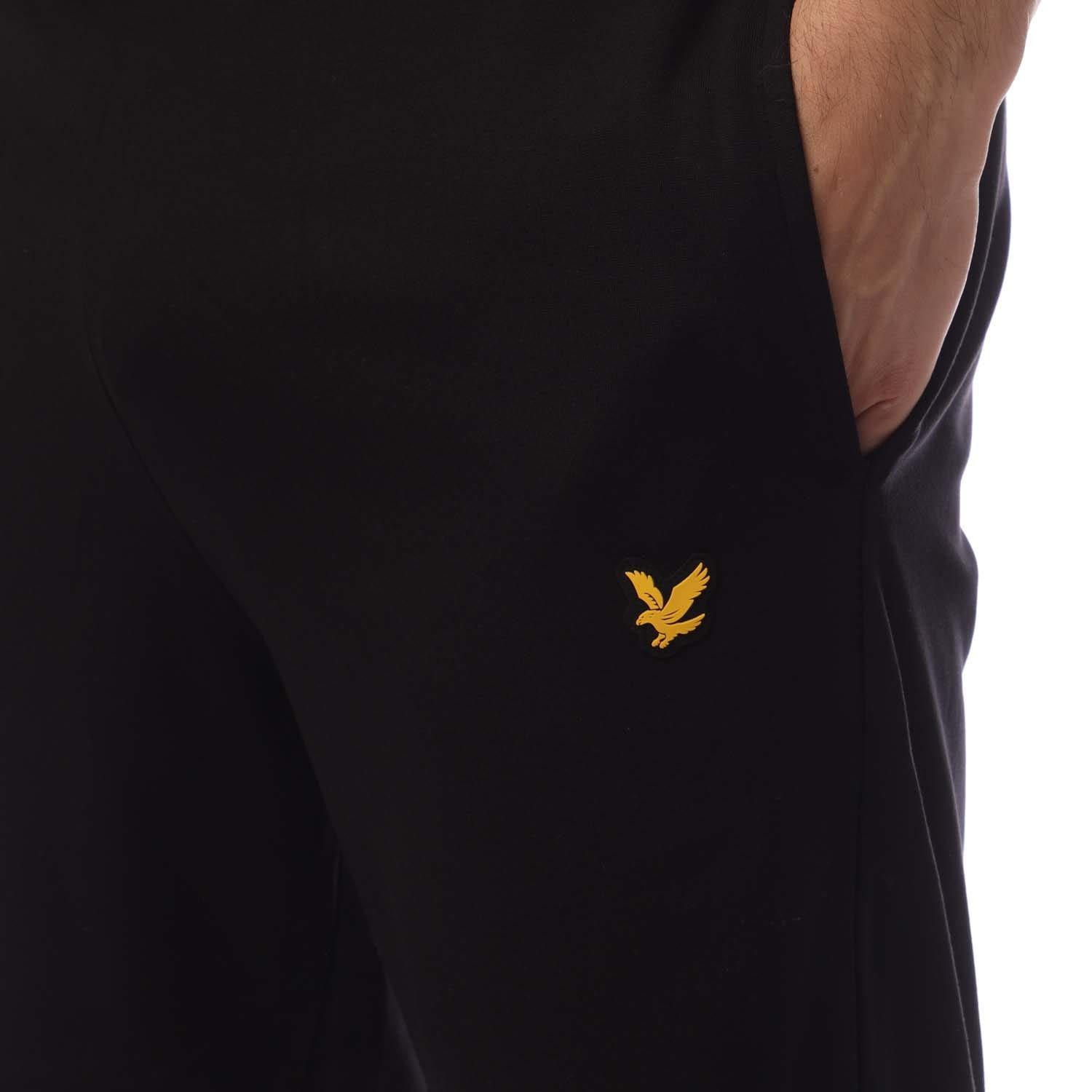 Black - Lyle and Scott - Sports Fly Fleece Shorts - 3