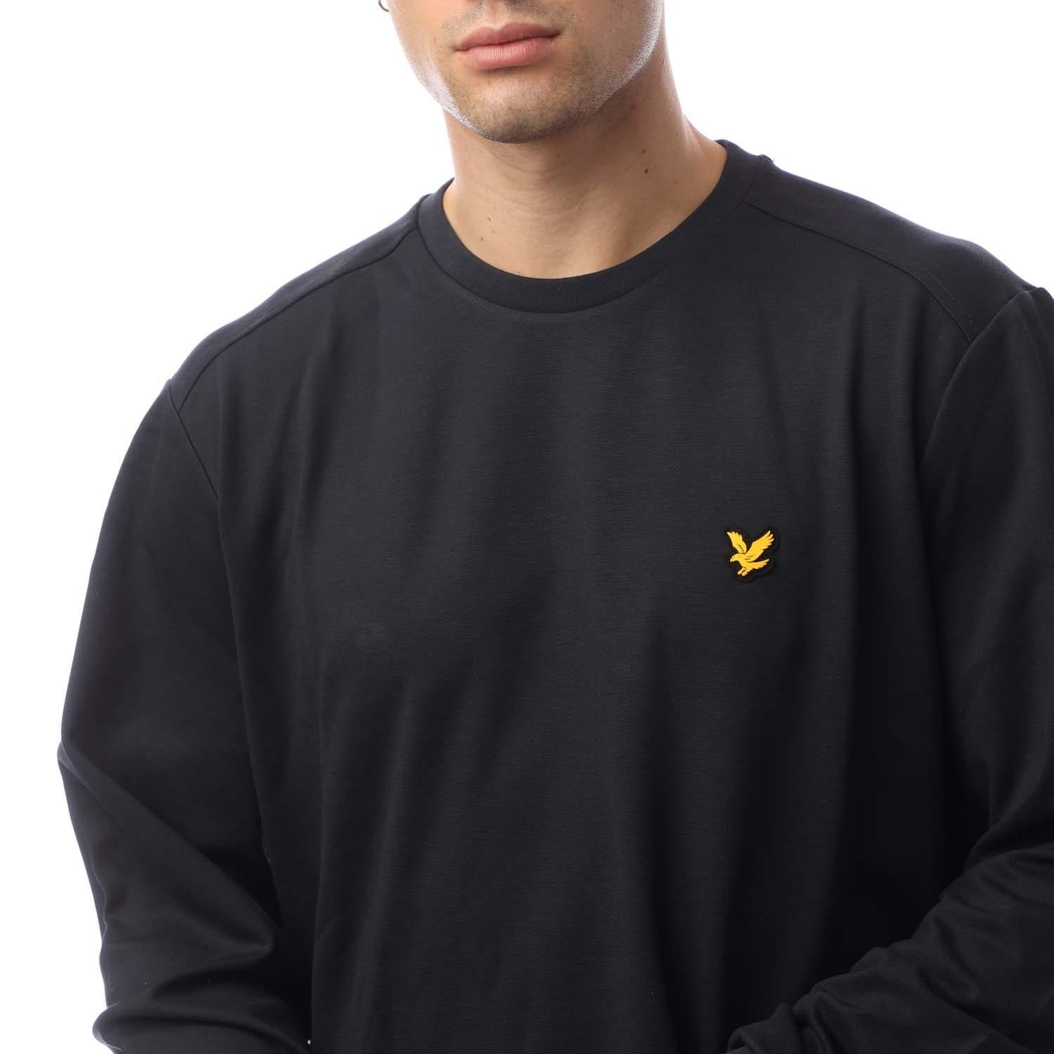 Blue - Lyle and Scott - Sports Crewneck Fly Fleece Sweatshirt - 3