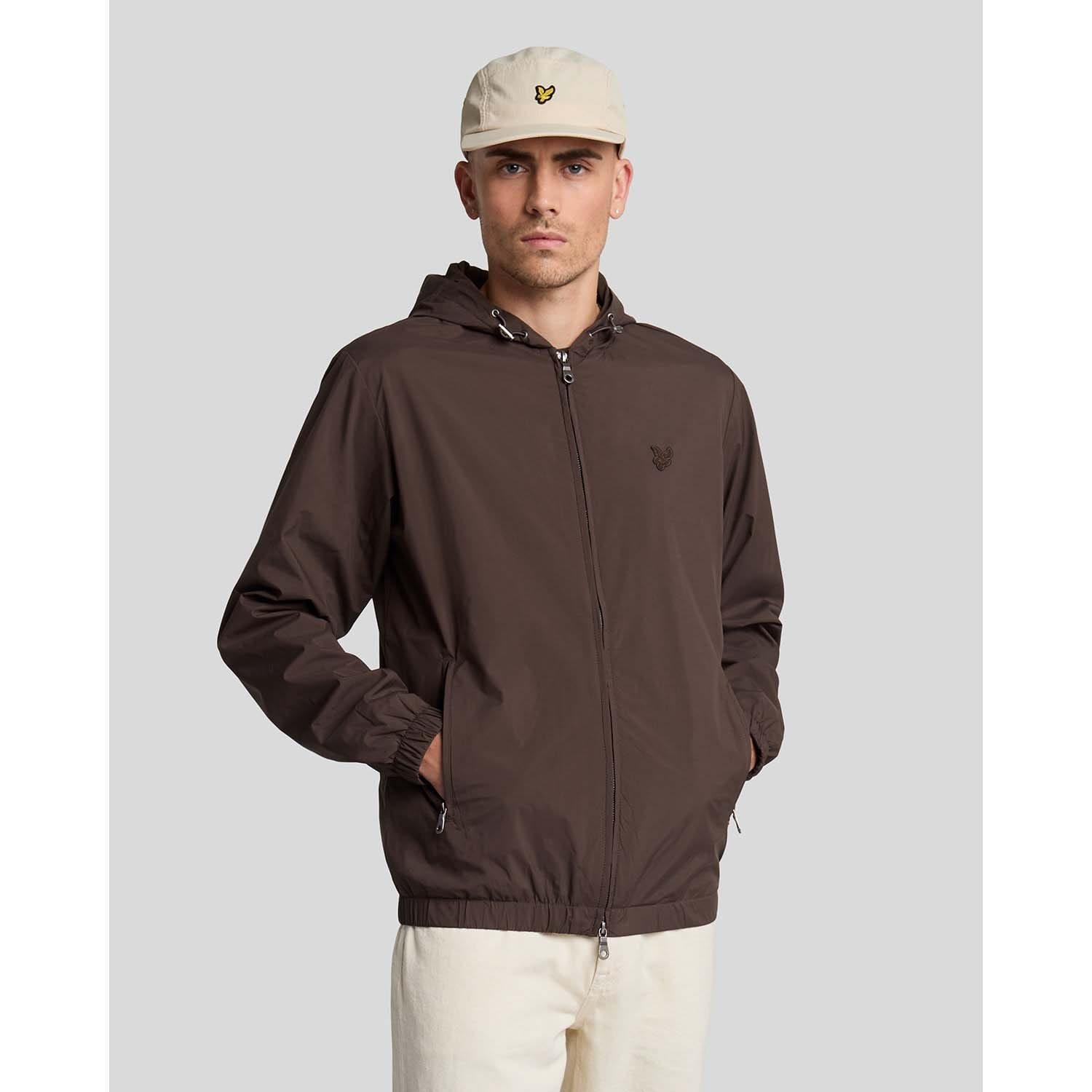 Green - Lyle and Scott - Tonal Eagle Hooded Bomber Jacket - 1