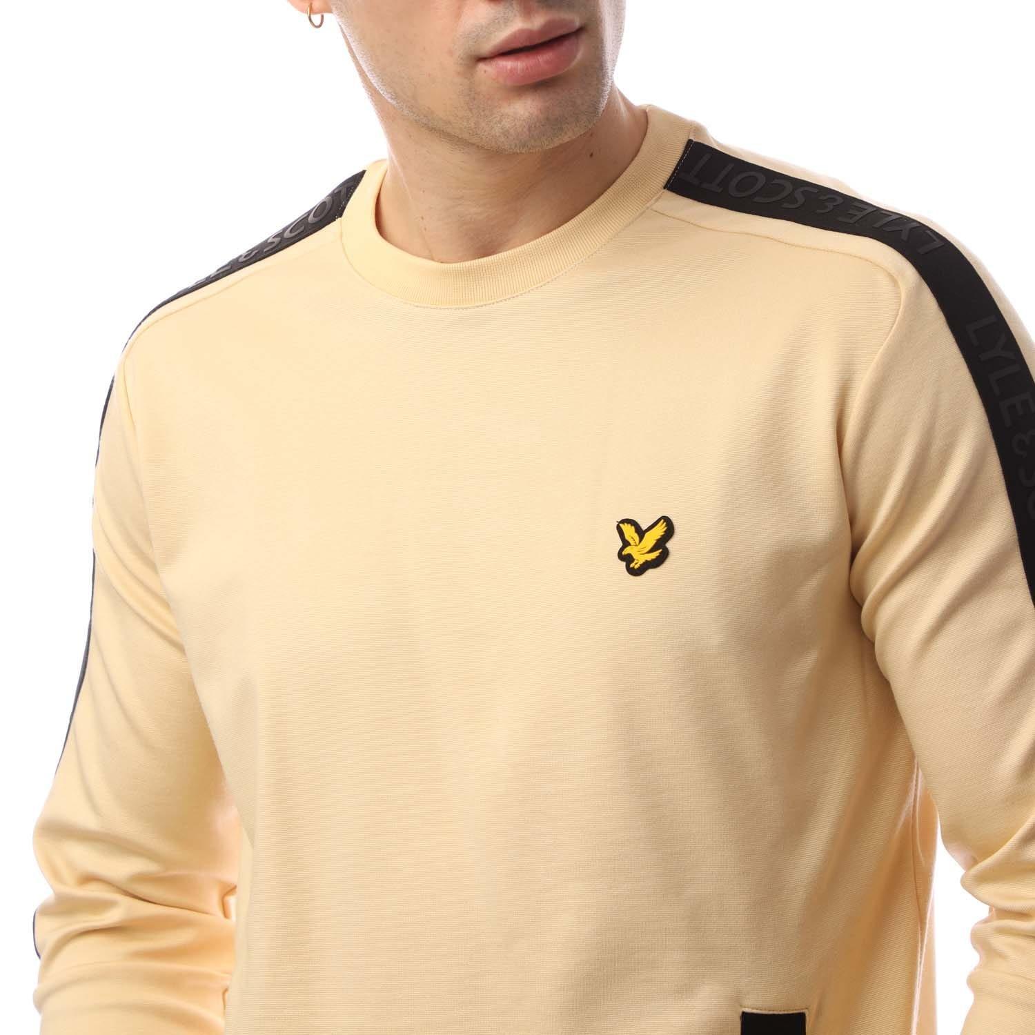 Yellow - Lyle and Scott - Pocket Branded Crew Sweatshirt - 3