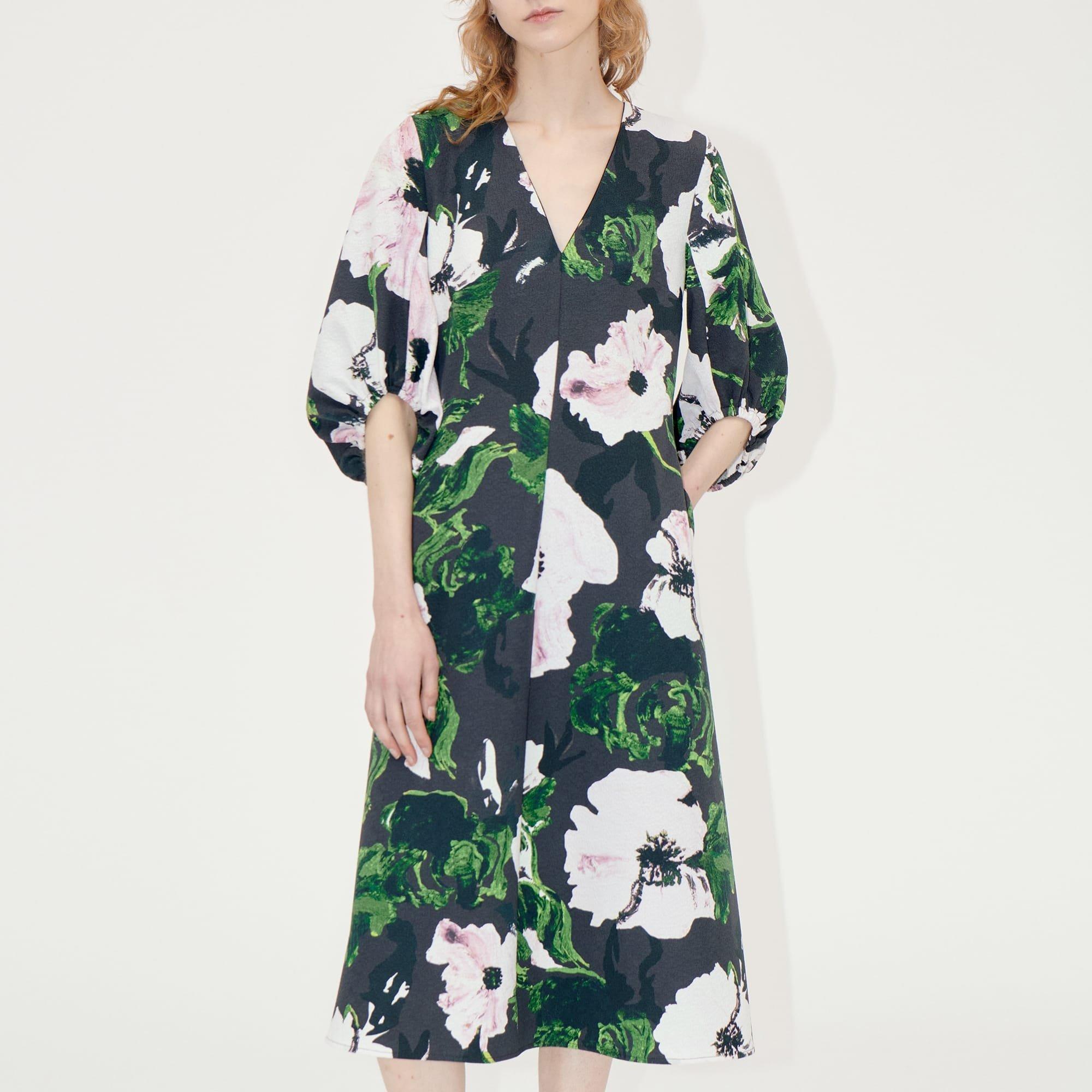 Stine Goya three quarter Volume Sleeves Midi Dress