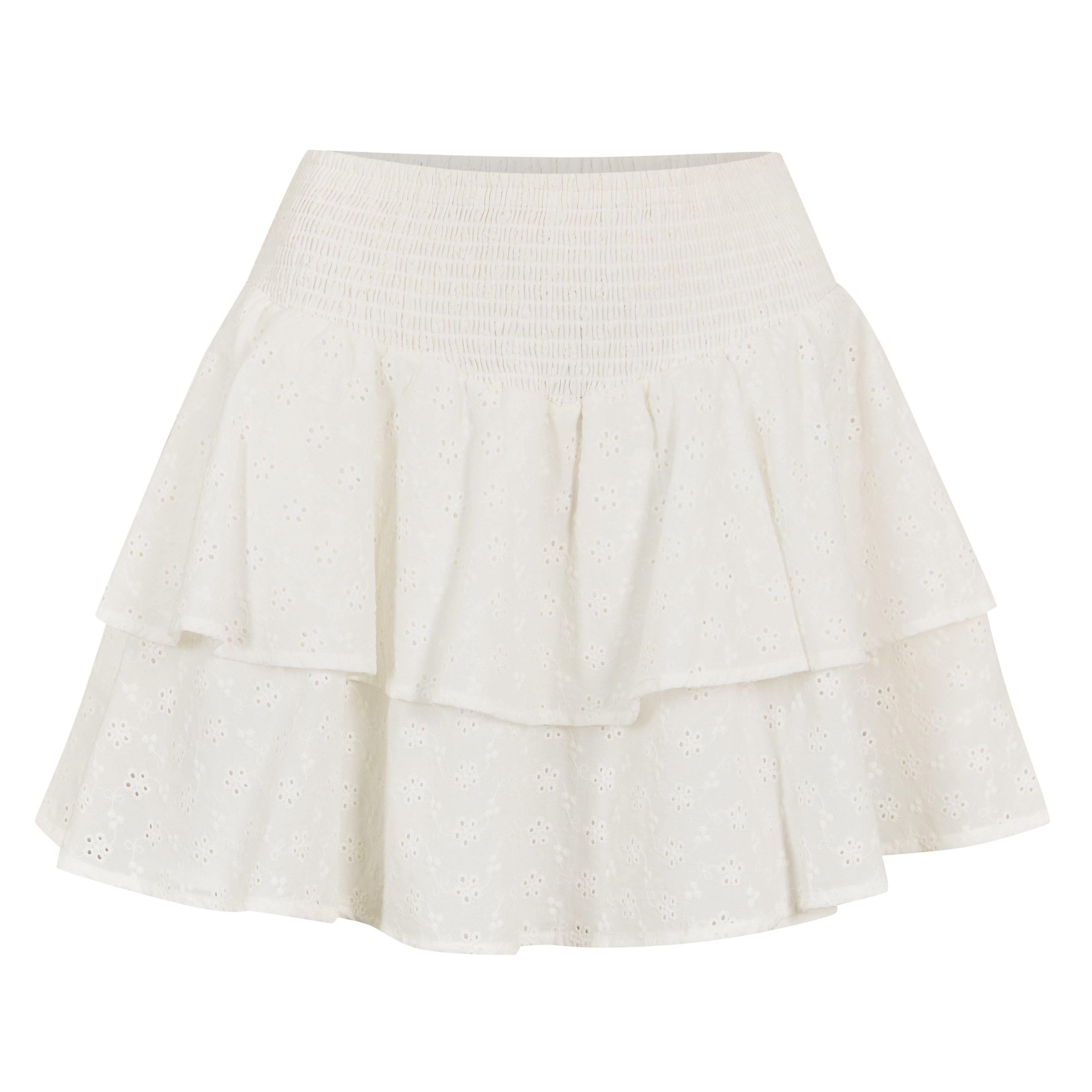 Jack Wills Women's Tiered Skirt - White - 8 (XS)