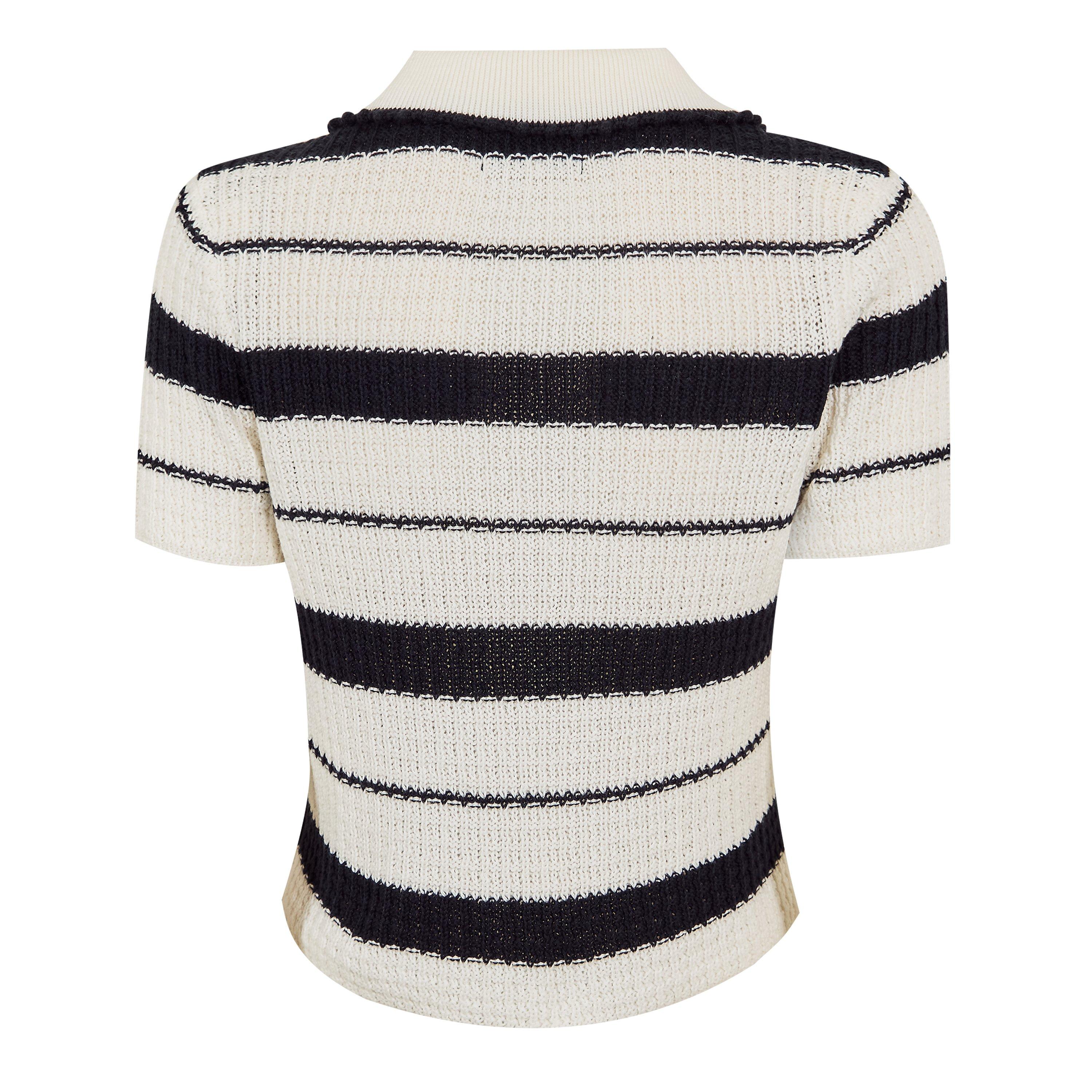 Marineblauw/Wit - Jack Wills - JW Crochet Polo Top Ld62 - 2