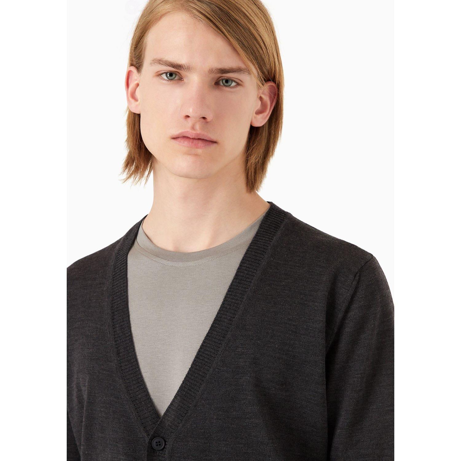Grey - Emporio Armani - Cardigan - 5