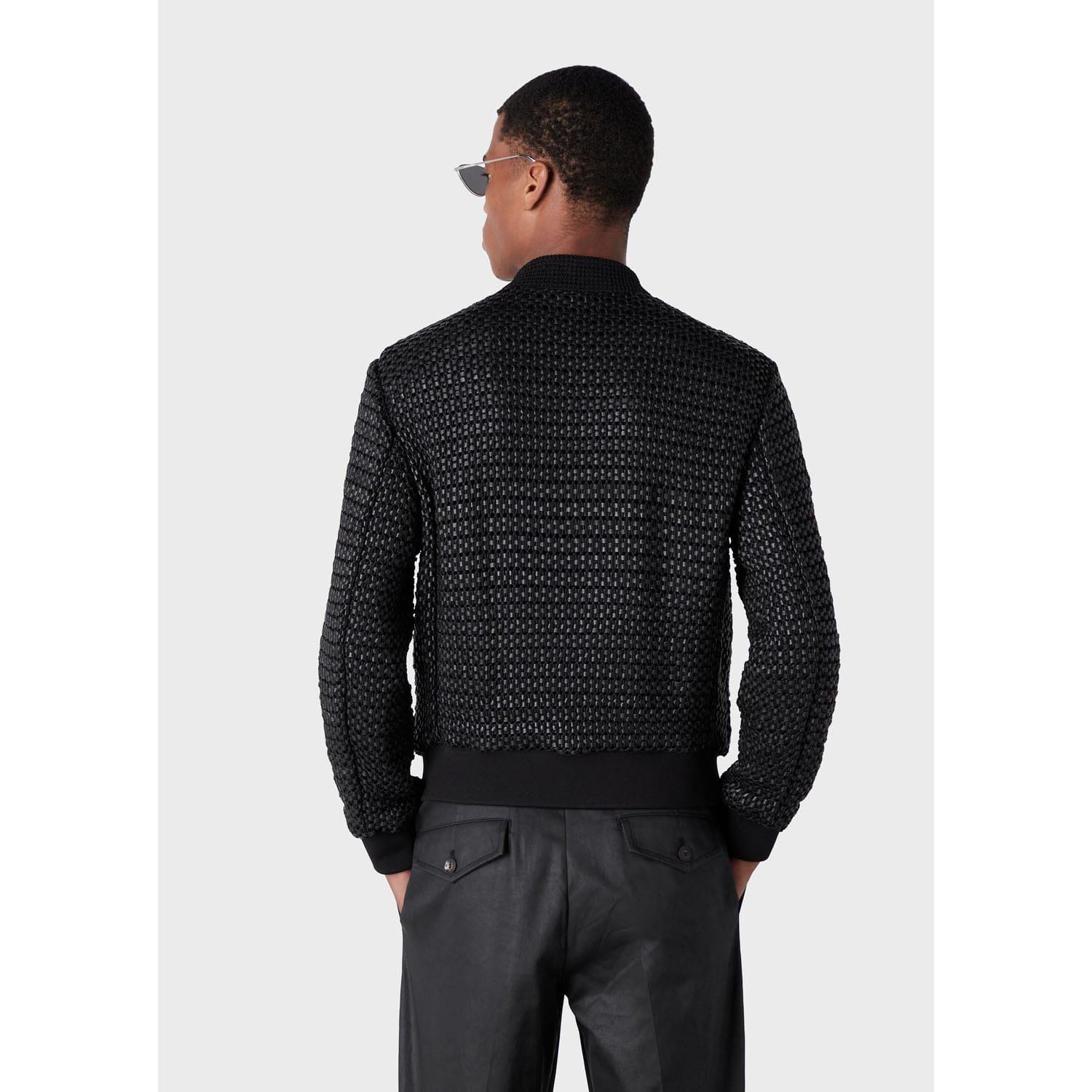 Multi Colour - Emporio Armani - Leather Bomber Jacket - 2