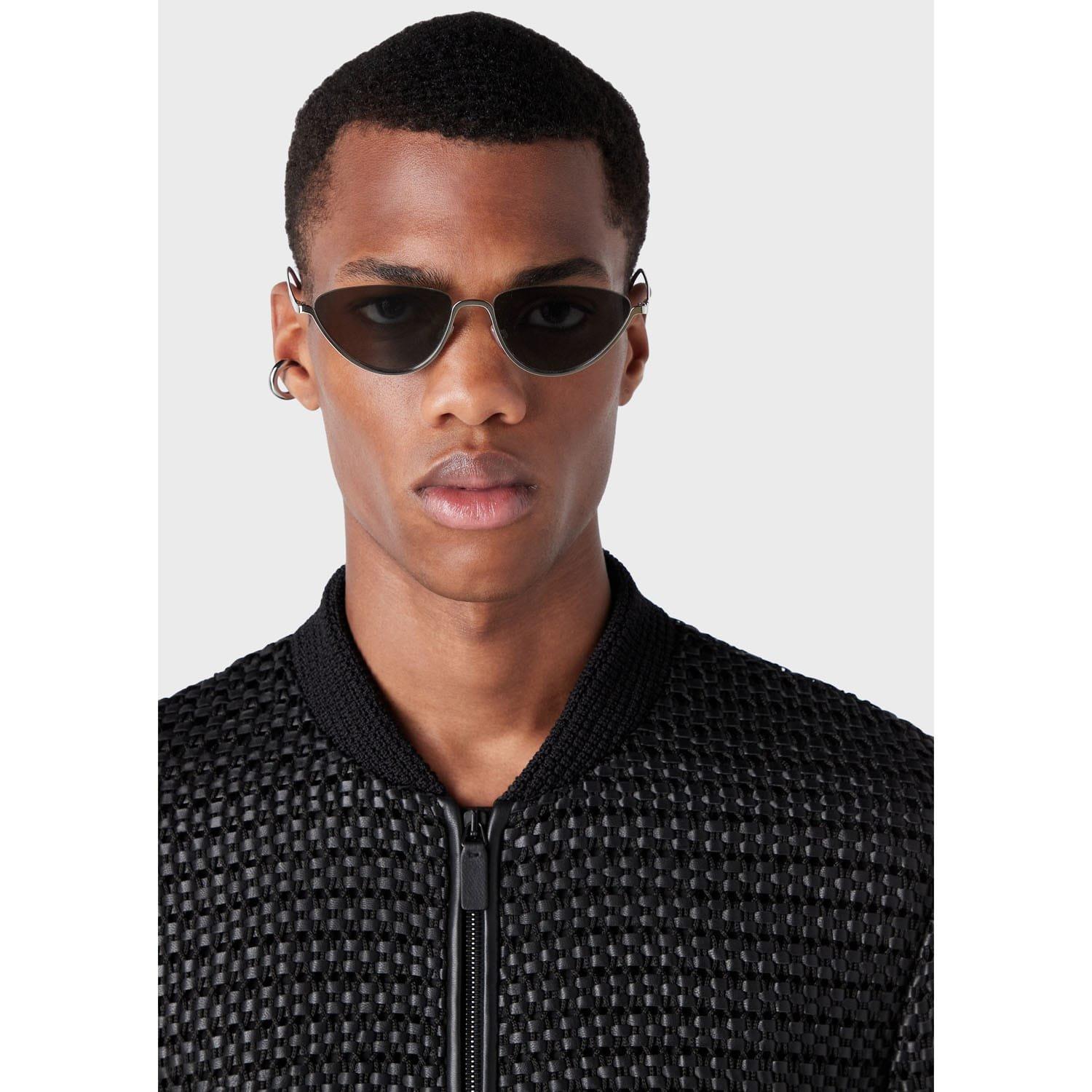 Multi Colour - Emporio Armani - Leather Bomber Jacket - 4