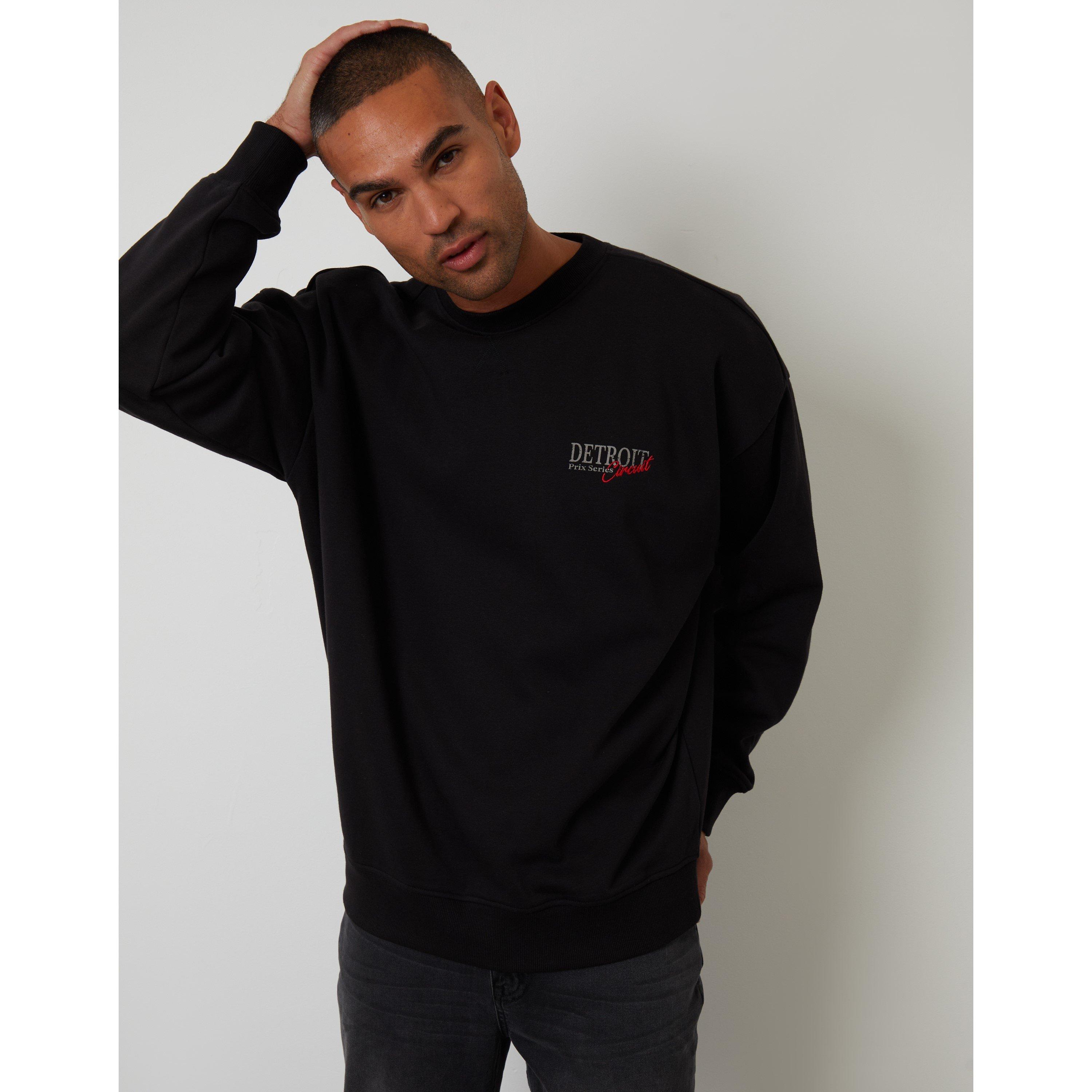 Zwart - Threadbare - TB Print Crew Neck Jumper - 3