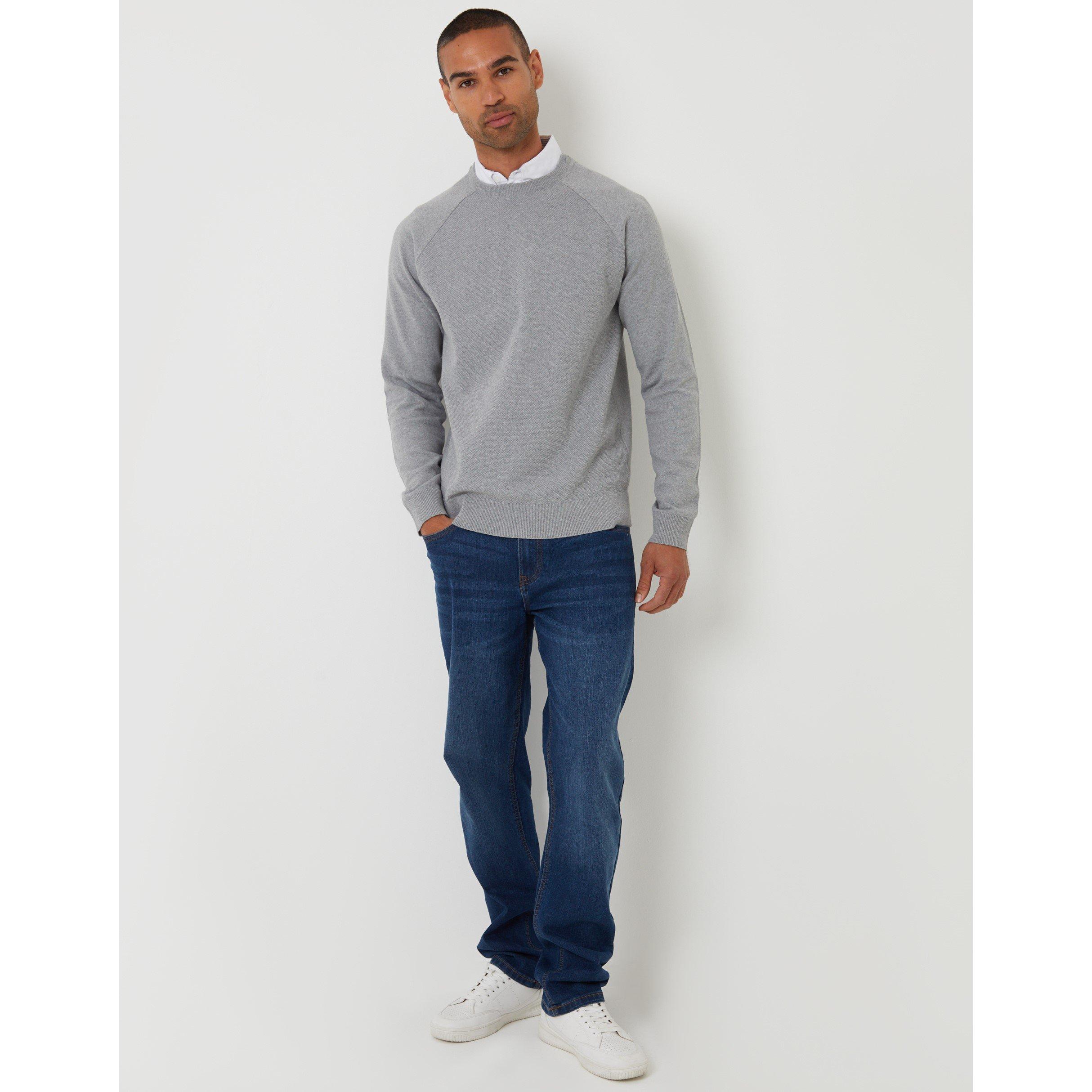 Grey Marl - Threadbare - TB Carson Crew Neck Jumper - 2