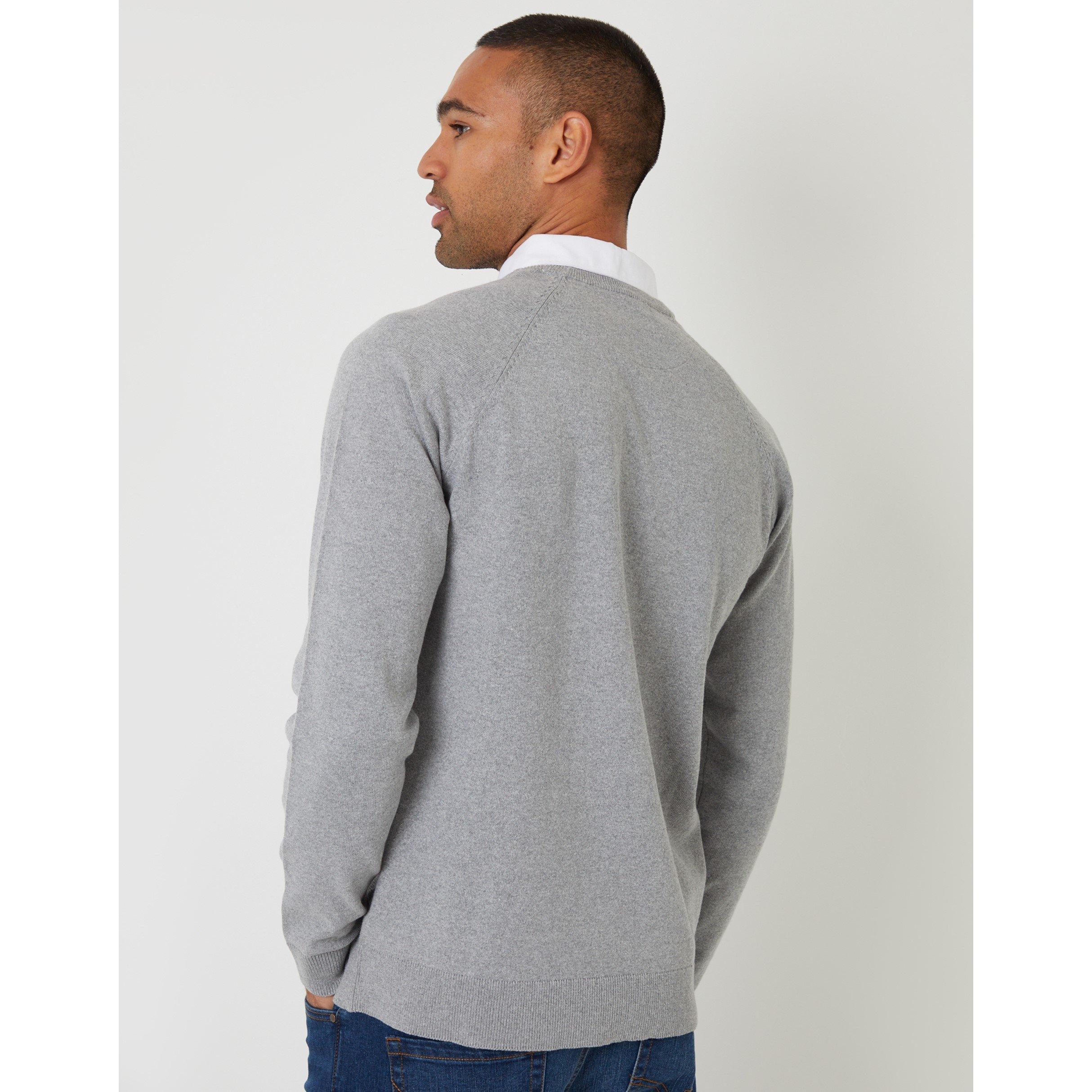 Grey Marl - Threadbare - TB Carson Crew Neck Jumper - 3