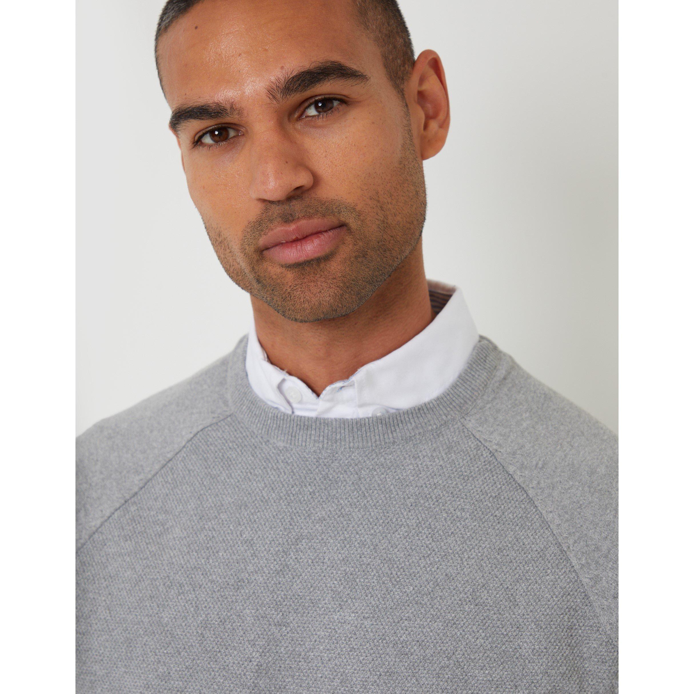 Grey Marl - Threadbare - TB Carson Crew Neck Jumper - 4