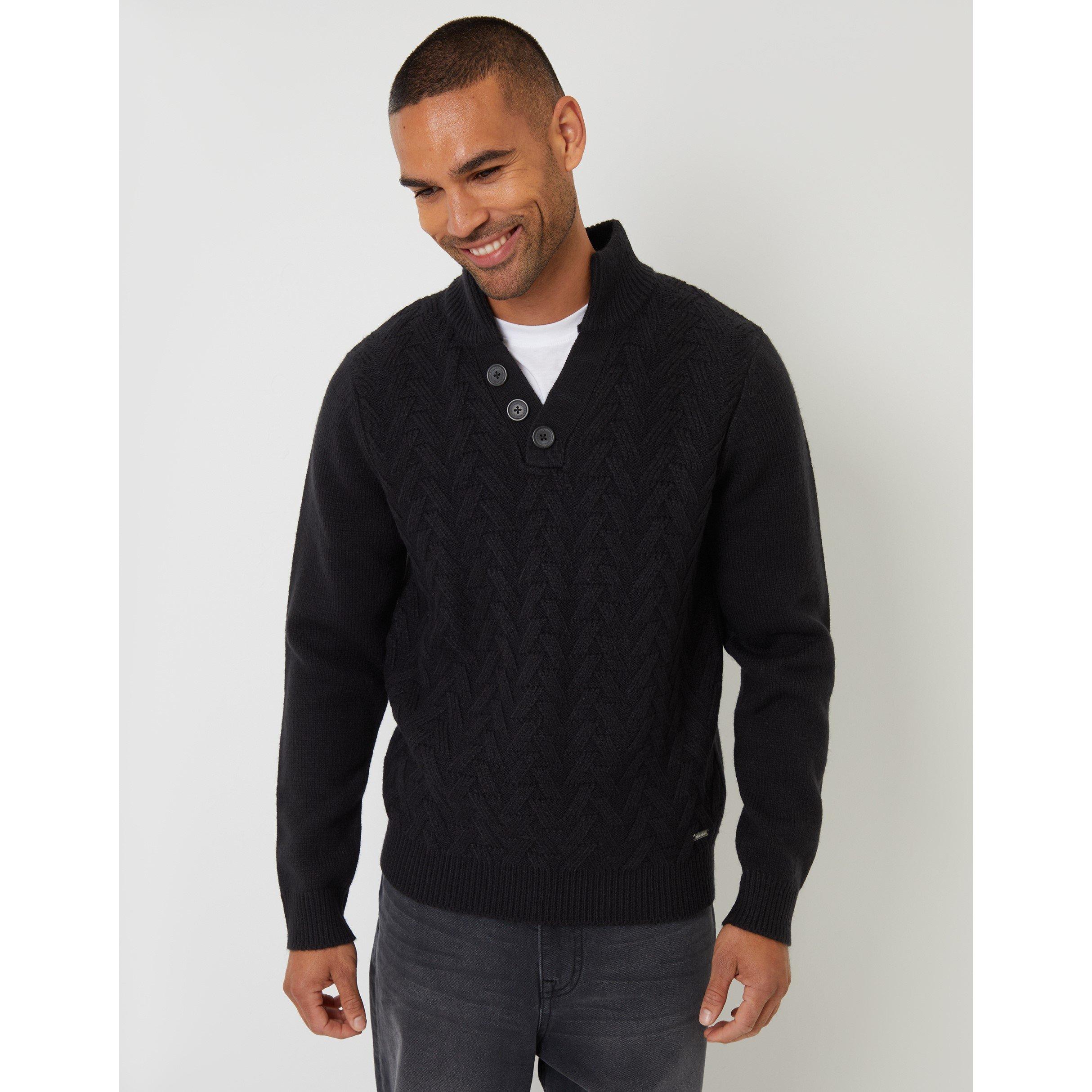 Black - Threadbare - Men's TB Cranmere Crew Neck Jumper - 1
