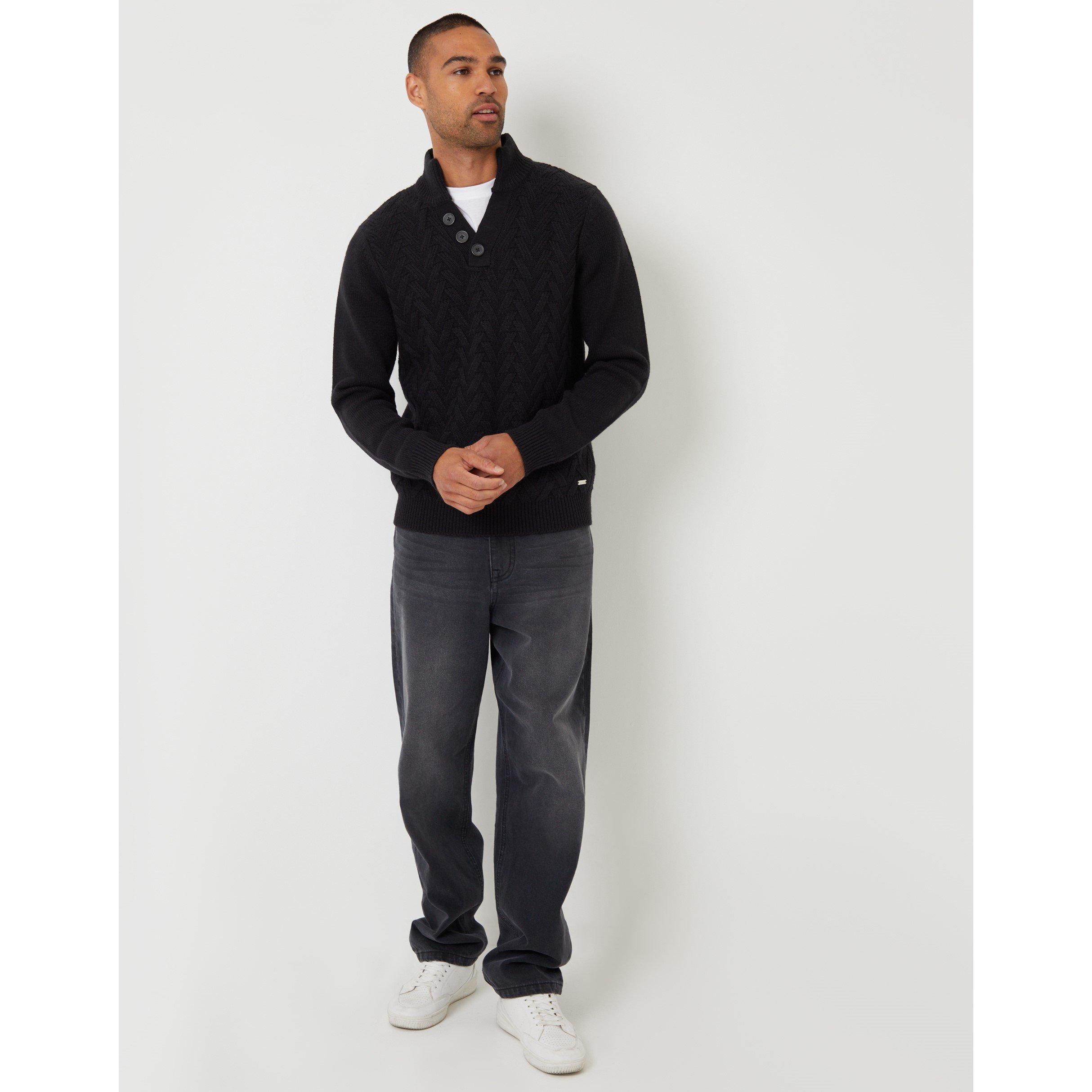 Black - Threadbare - TB Cranmere Crew Neck Jumper - 2