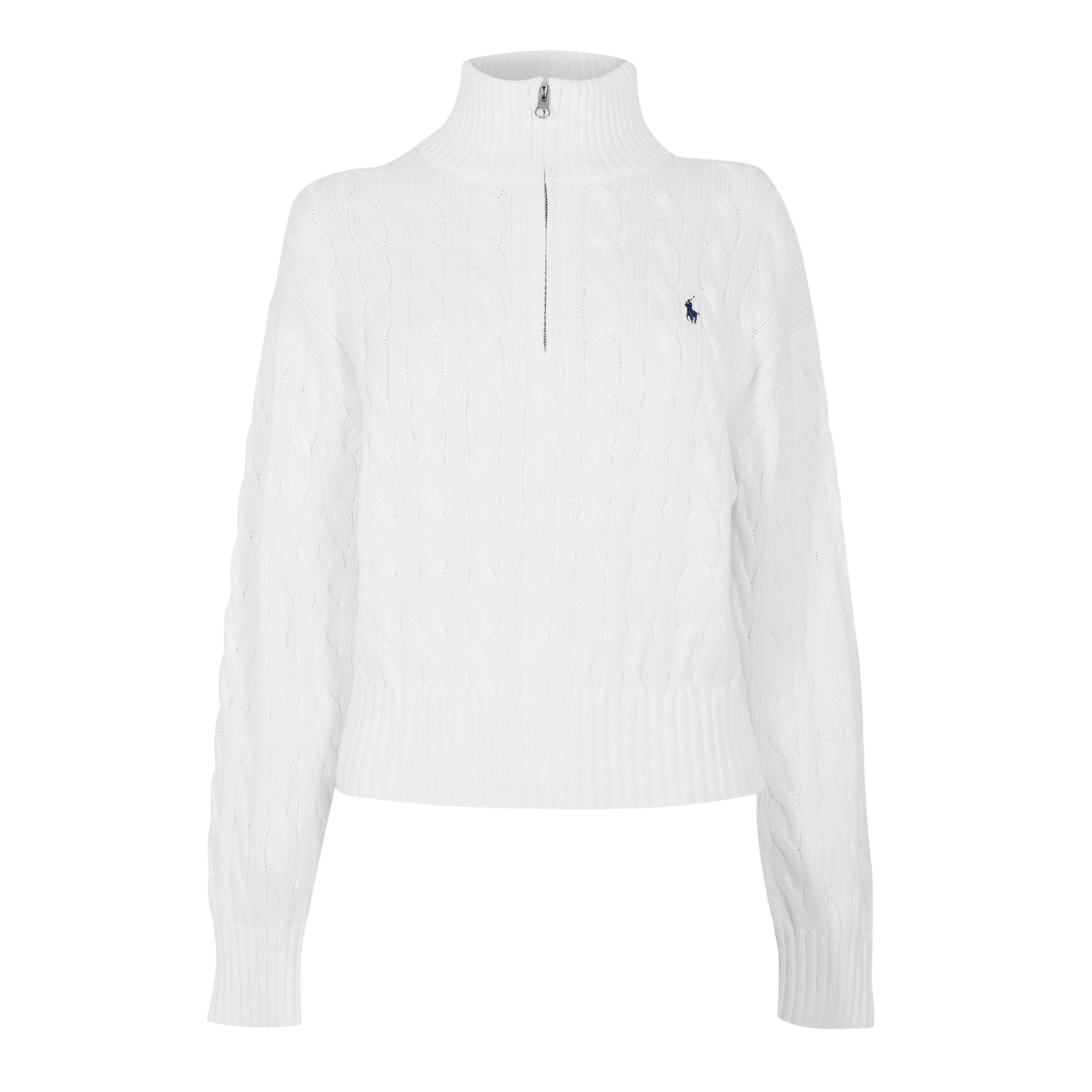 Polo Ralph Lauren Women's Cable 1/4 Zip Knitted Top | Cruise Fashion