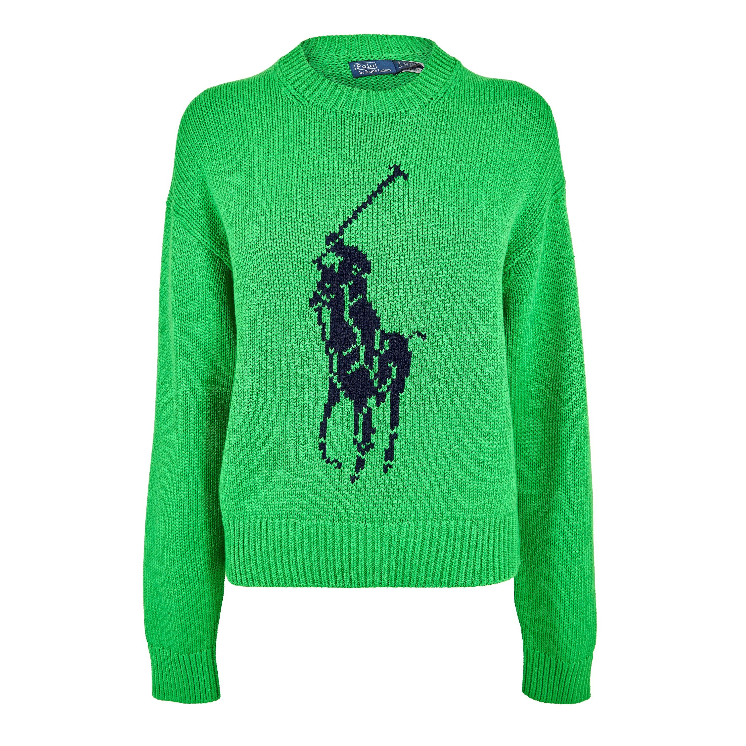 Polo Ralph Lauren Women's Palm Green Polo Polo Knit Ld61 - 14 (L)