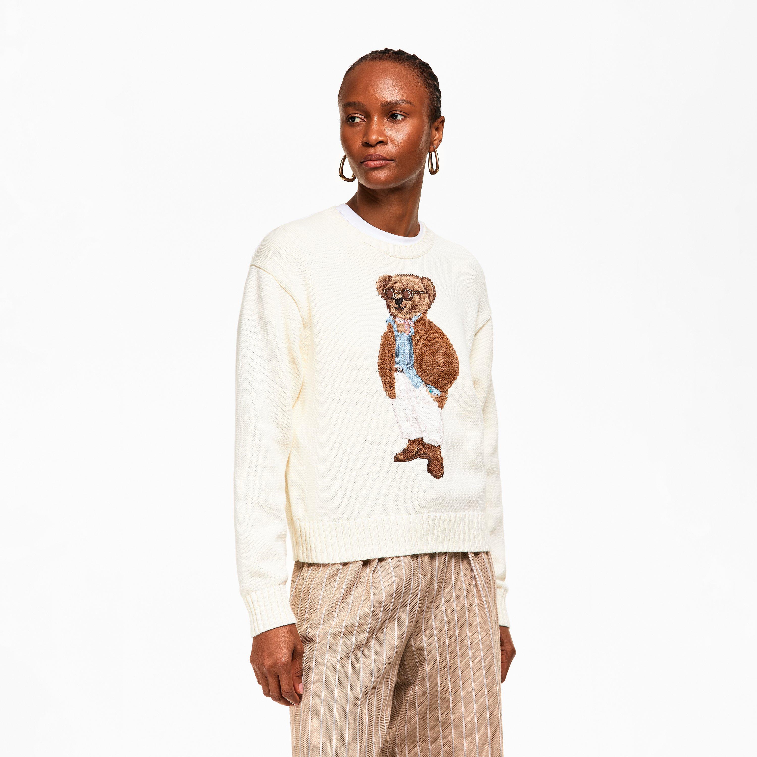 PARCHMENT CREAM - Polo Ralph Lauren - Women's Bear Crew Neck Jumper - 3