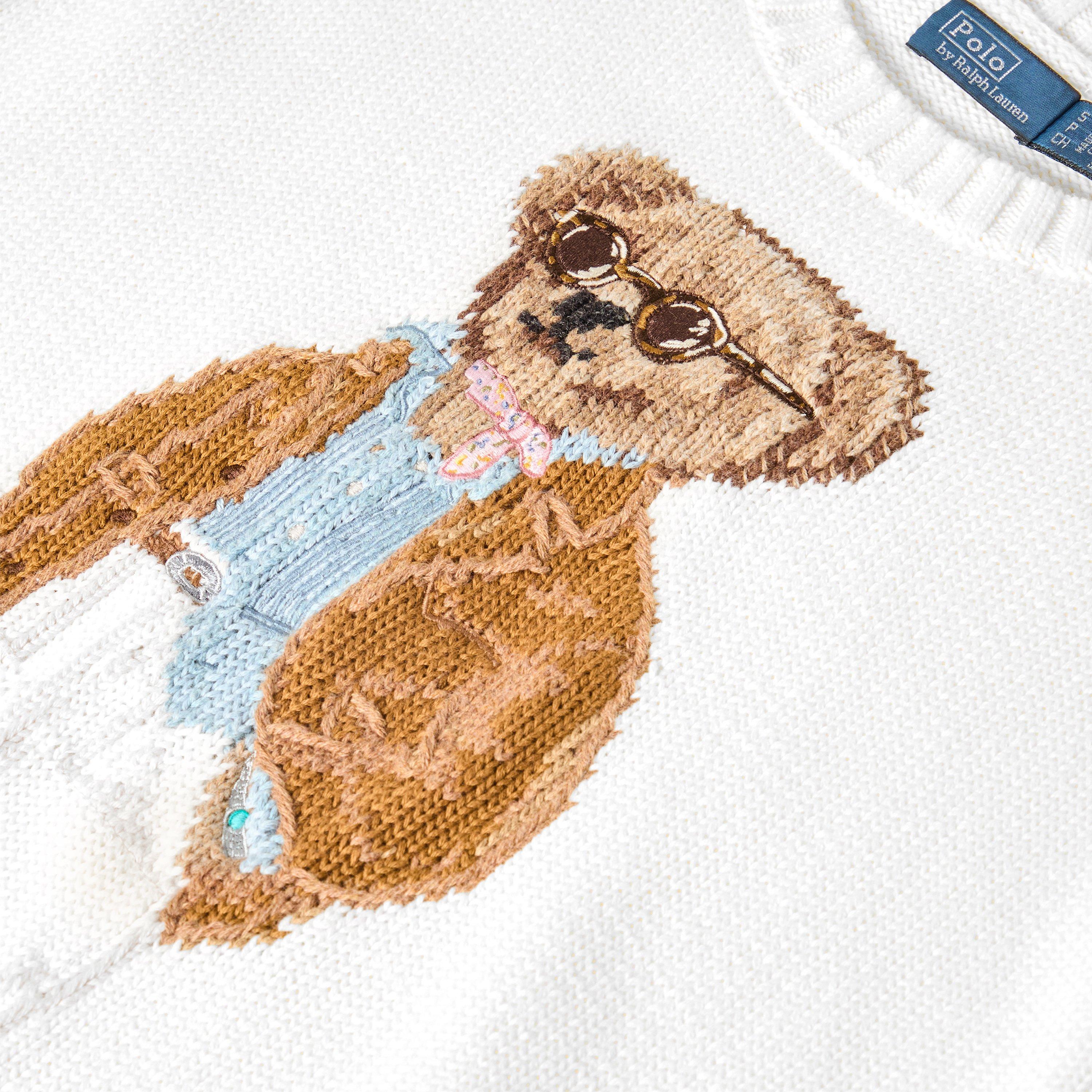 PARCHMENT CREAM - Polo Ralph Lauren - Women's Bear Crew Neck Jumper - 5