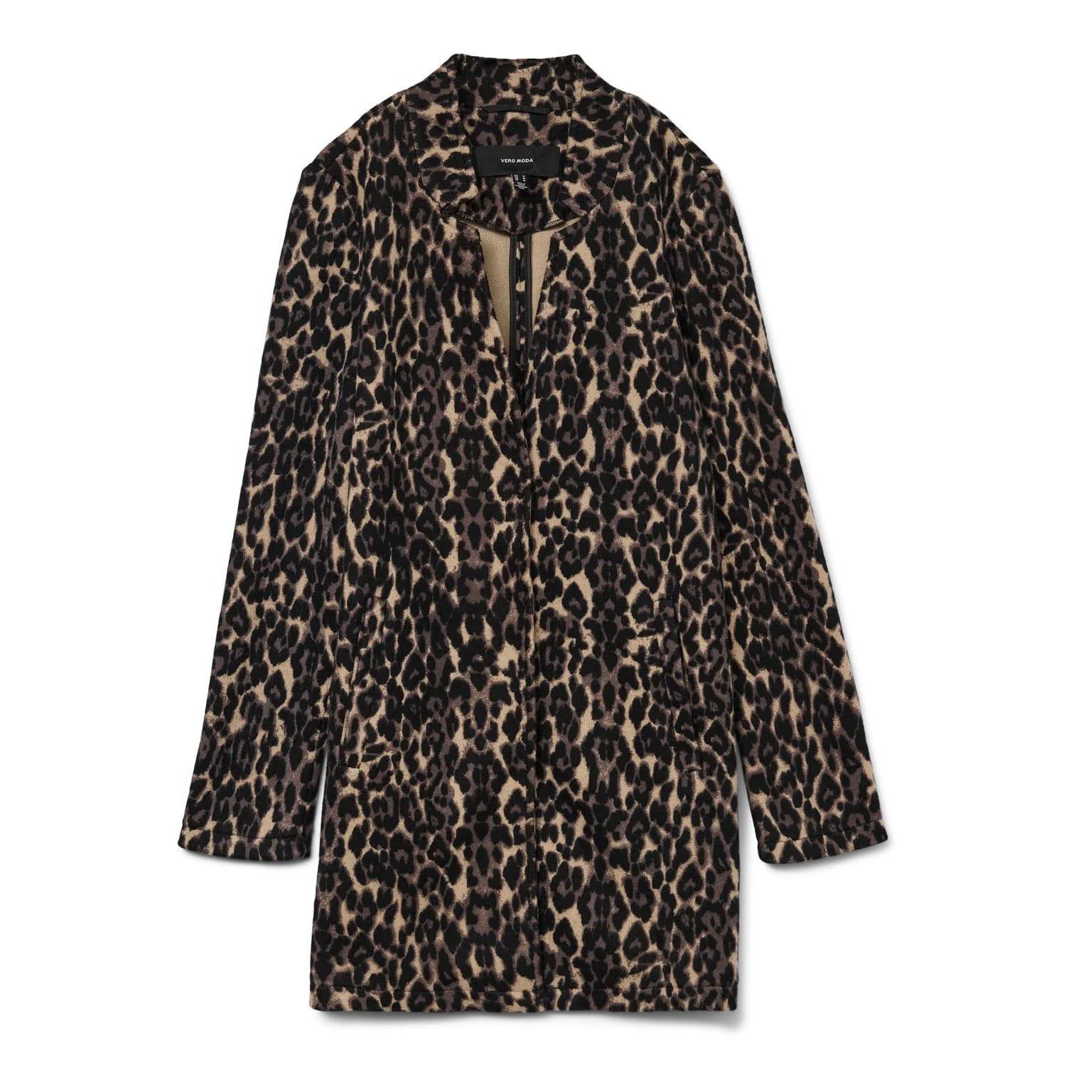 Brown - Vero Moda - Brushed Katrine Leopard Print Jacket - 2