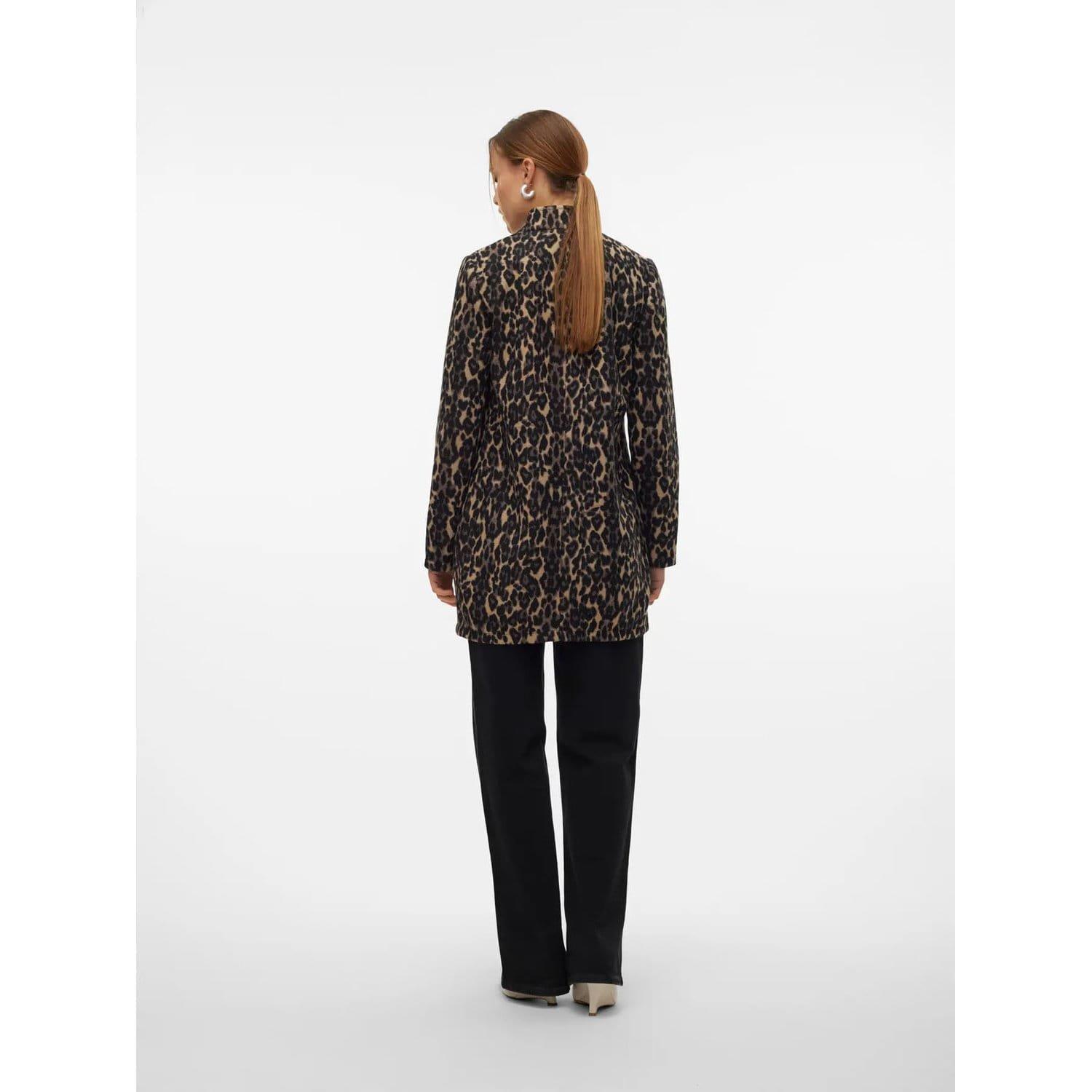 Brown - Vero Moda - Brushed Katrine Leopard Print Jacket - 3