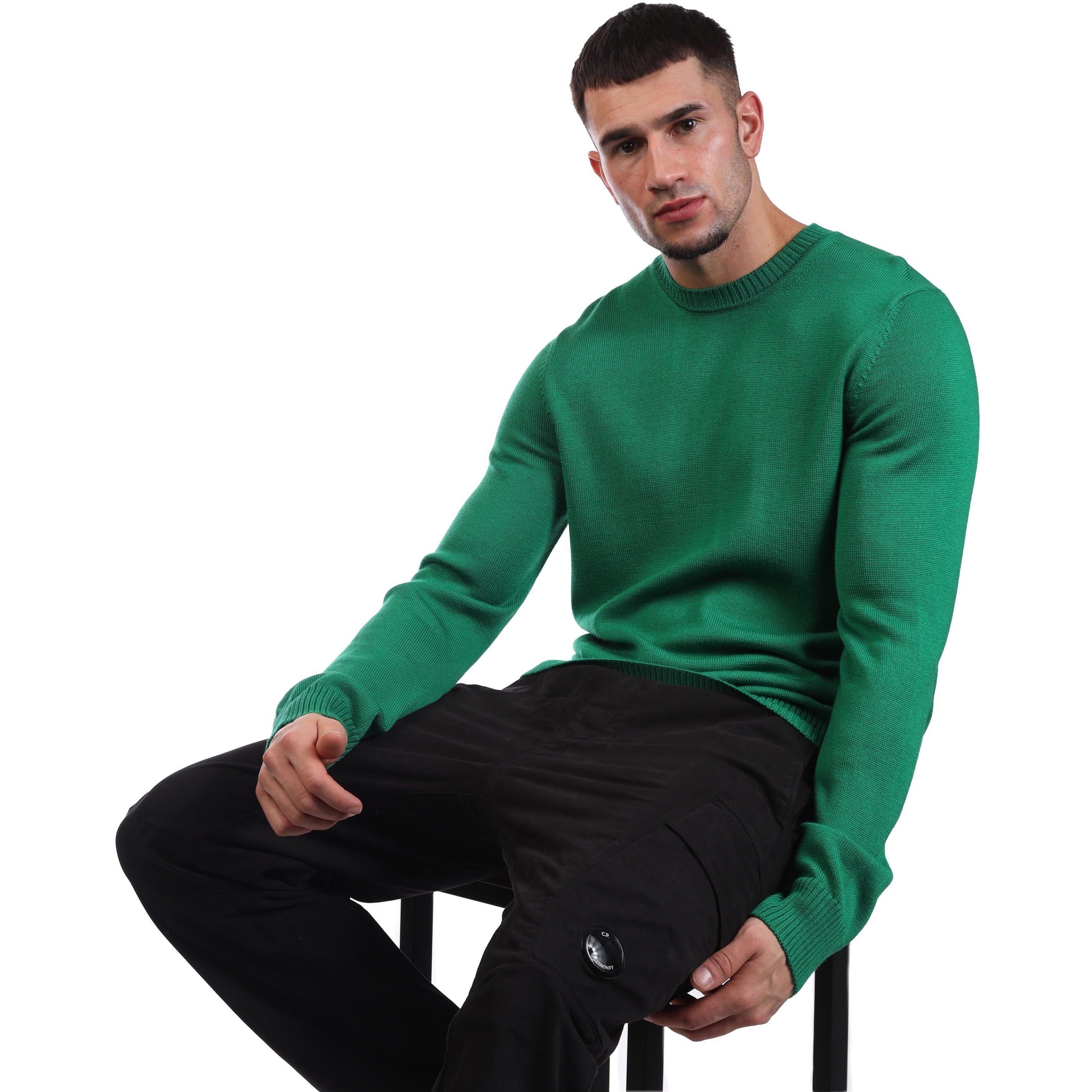 Green - Emporio Armani - Virgin Wool Regular Fit Jumper - 4