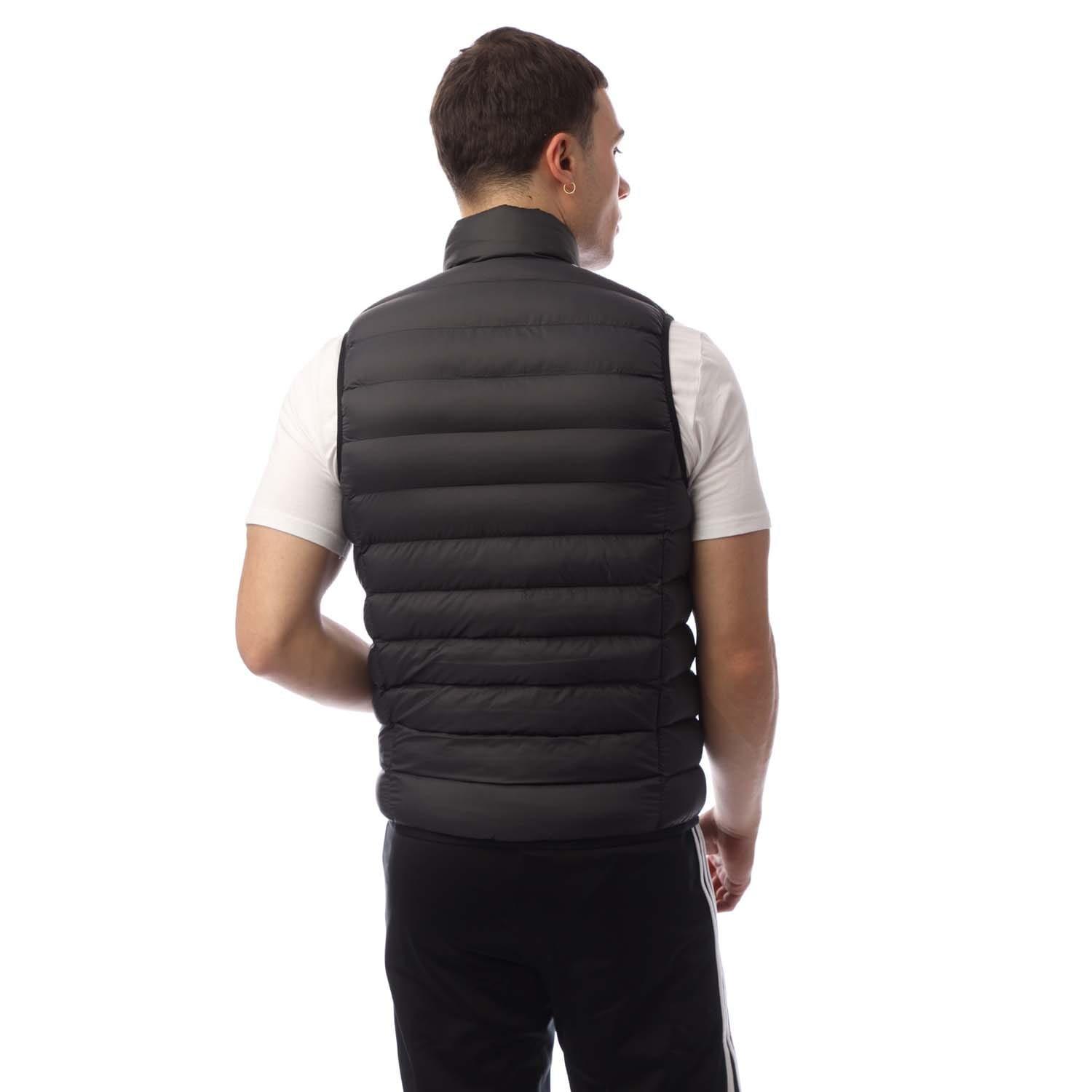 Black - adidas Originals - Padded Stand-Up Collar Puffer Vest - 2