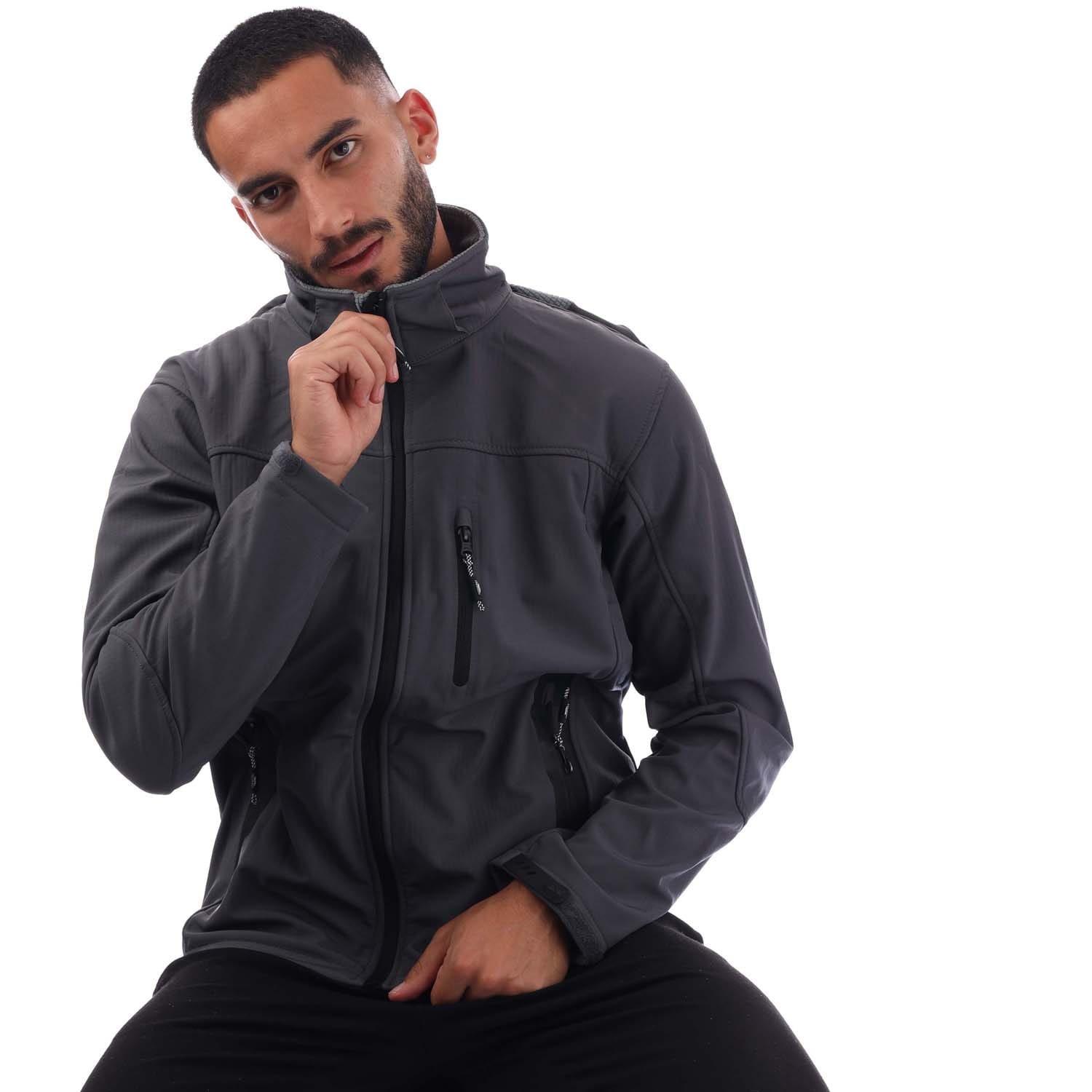 Grey - Trespass - Gear Softshell Jacket - 4