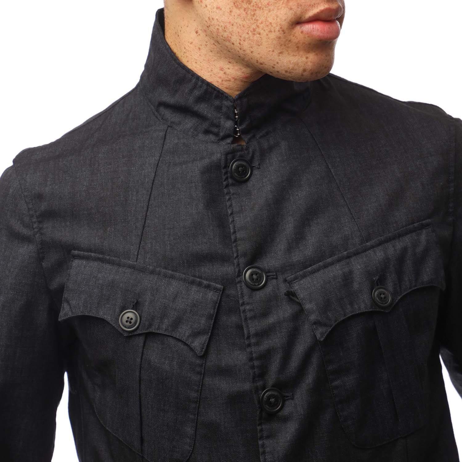Navy - Emporio Armani - C.P. Company x Armani Overshirt - 2