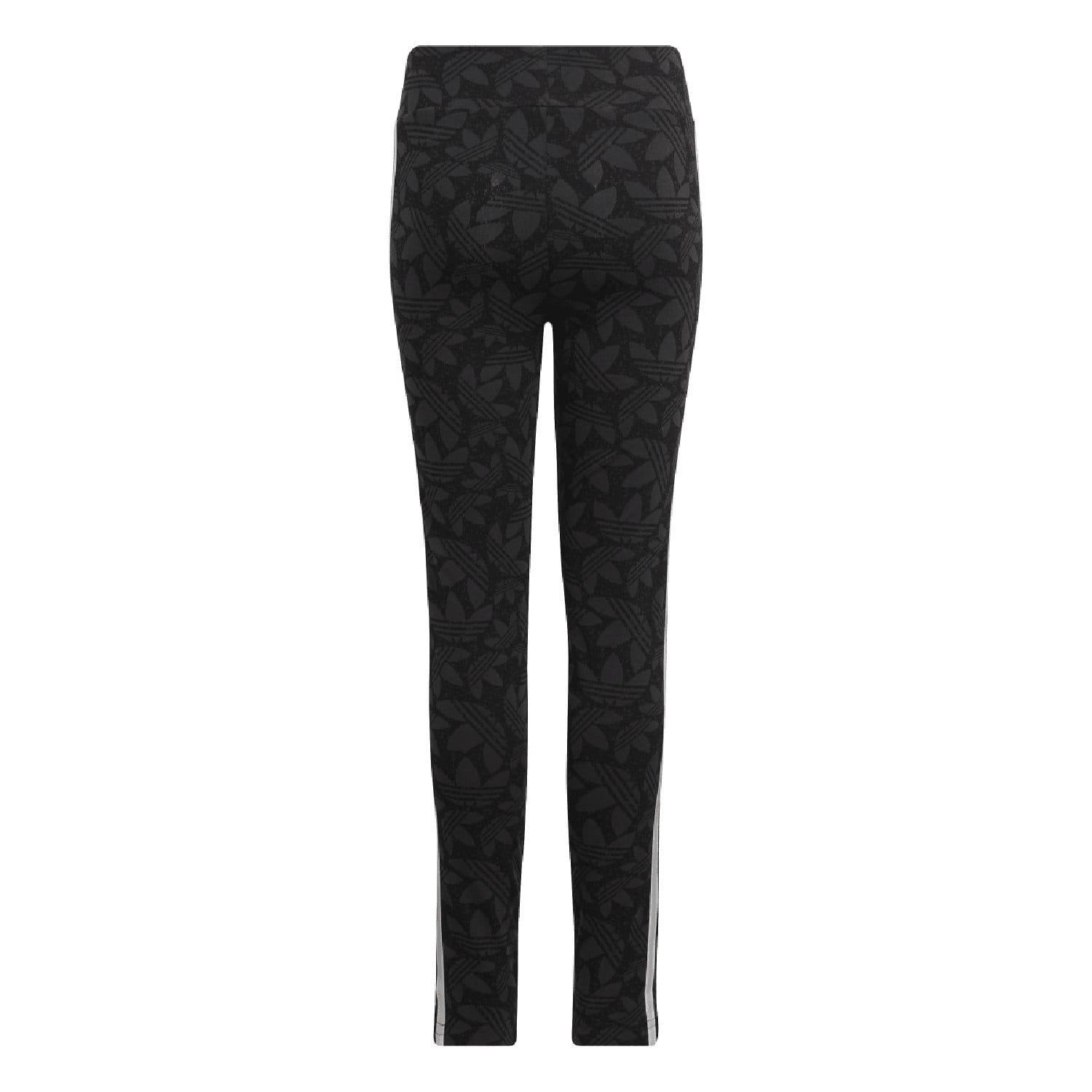 Grey - adidas Originals - High-Waisted Allover print Leggings - 3