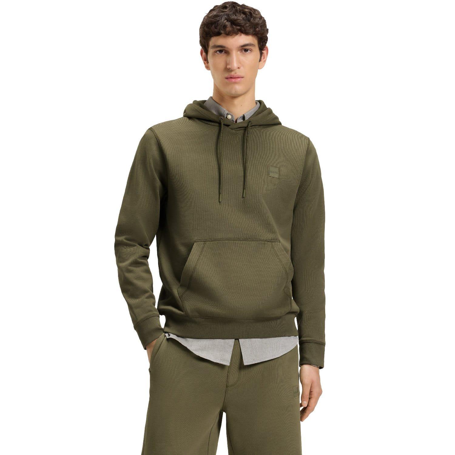 Green - Boss - Wetalk Logo Patch Hoodie - 1