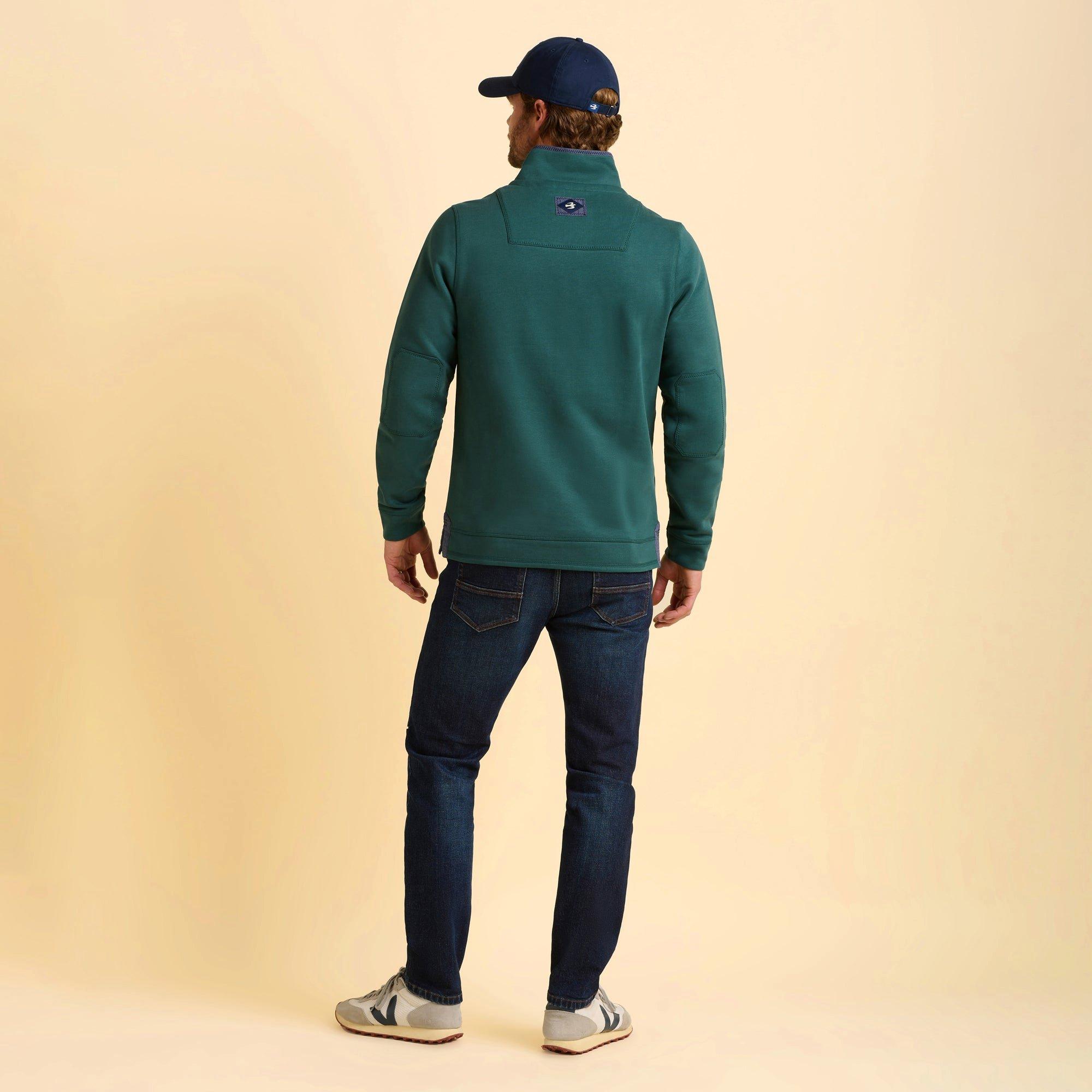Green - Brakeburn - Southbourne Quarter Zip Sweatshirt - 2