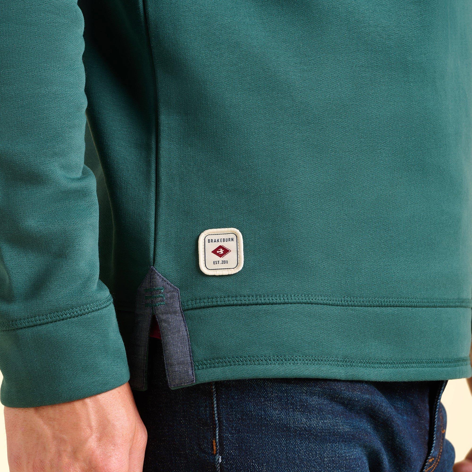 Green - Brakeburn - Southbourne Quarter Zip Sweatshirt - 5