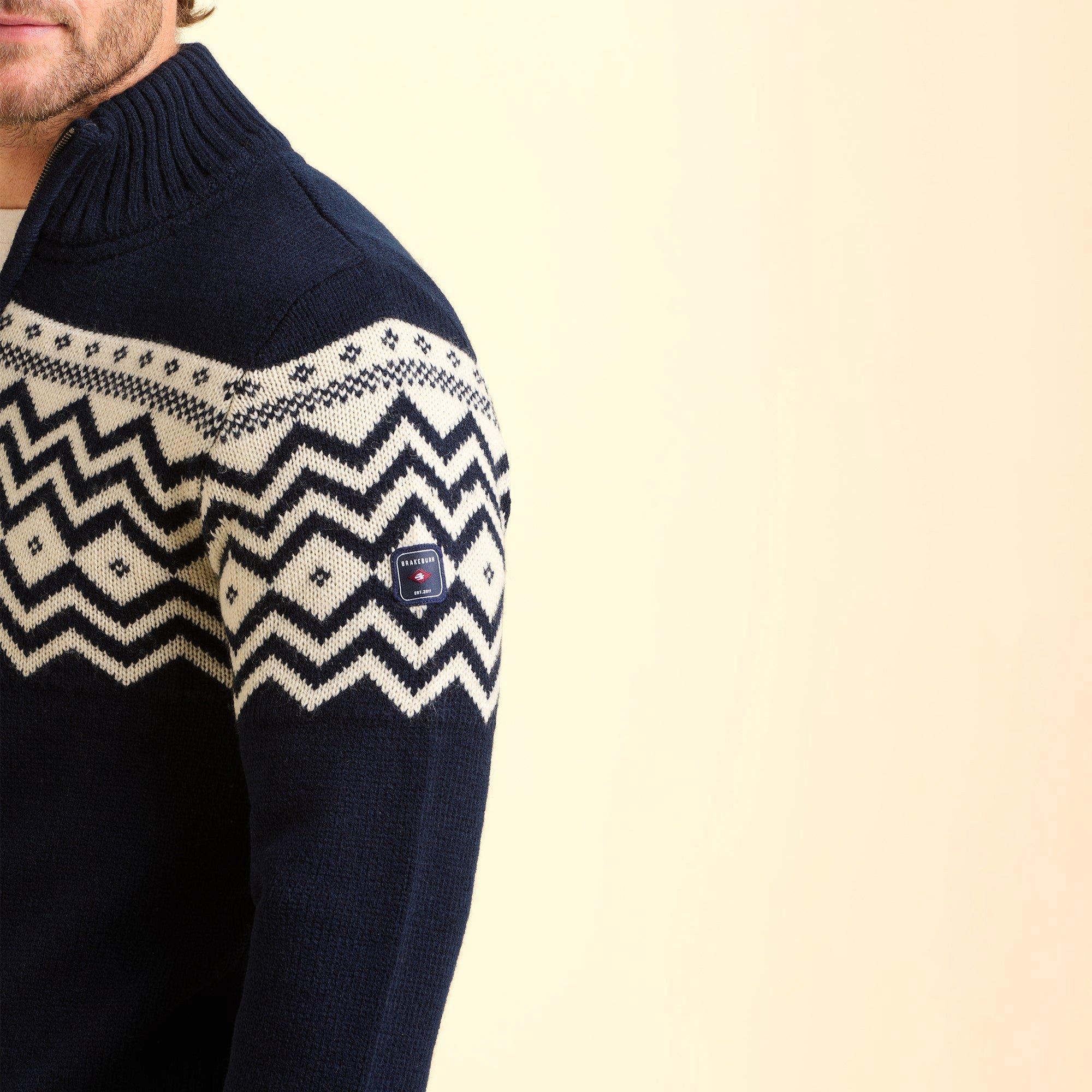 Multi - Brakeburn - Abberton Knit quarter Zip - 4