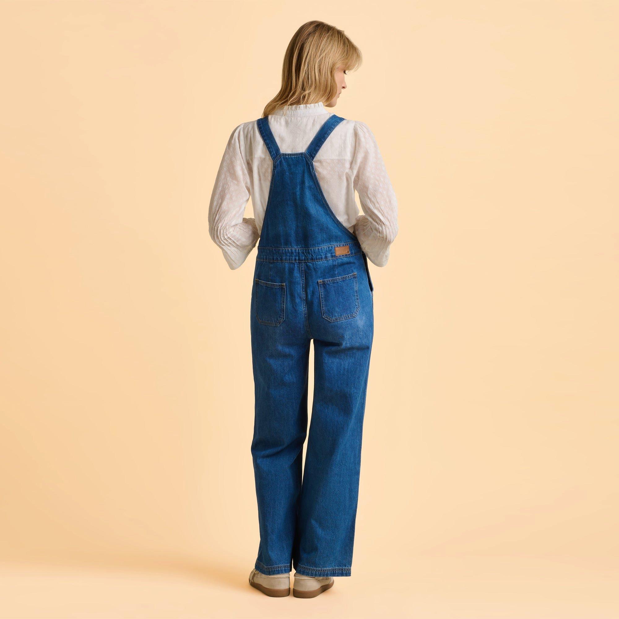 Navy - Brakeburn - Leia Denim Dungarees - 2