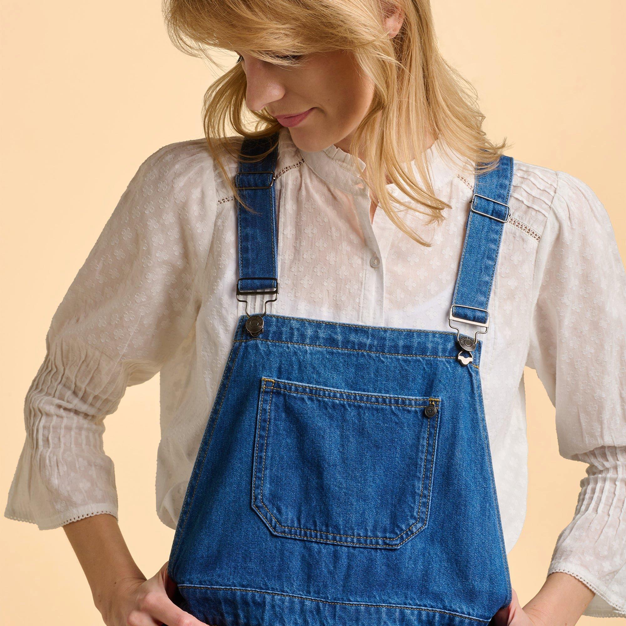 Navy - Brakeburn - Leia Denim Dungarees - 4