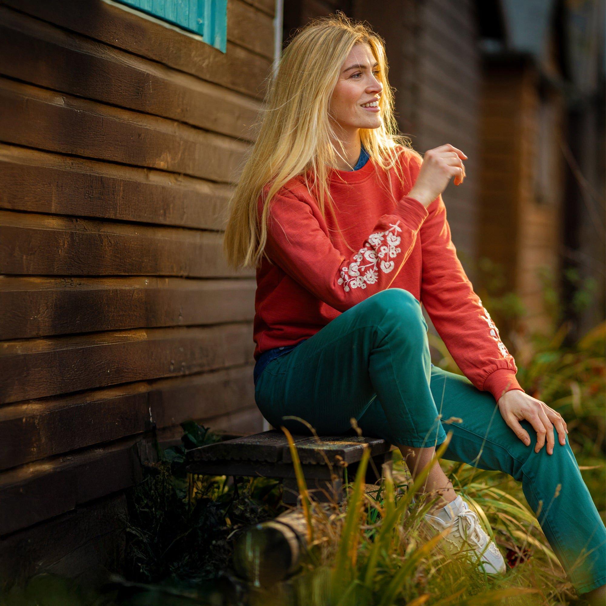 Red - Brakeburn - Ferndown Crew Neck Sweatshirt - 1