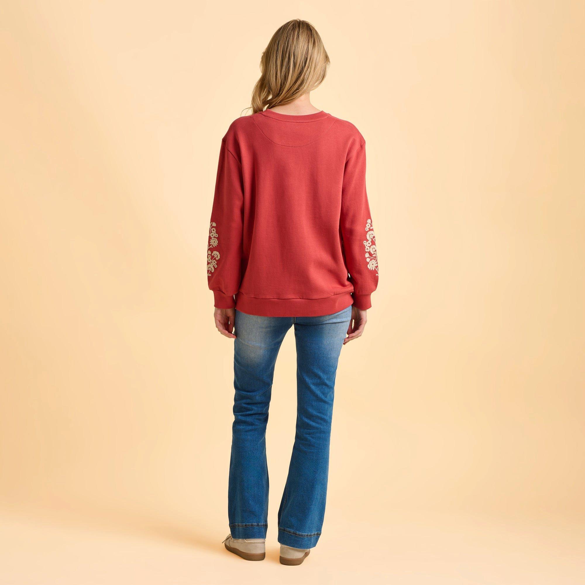 Red - Brakeburn - Ferndown Crew Neck Sweatshirt - 3