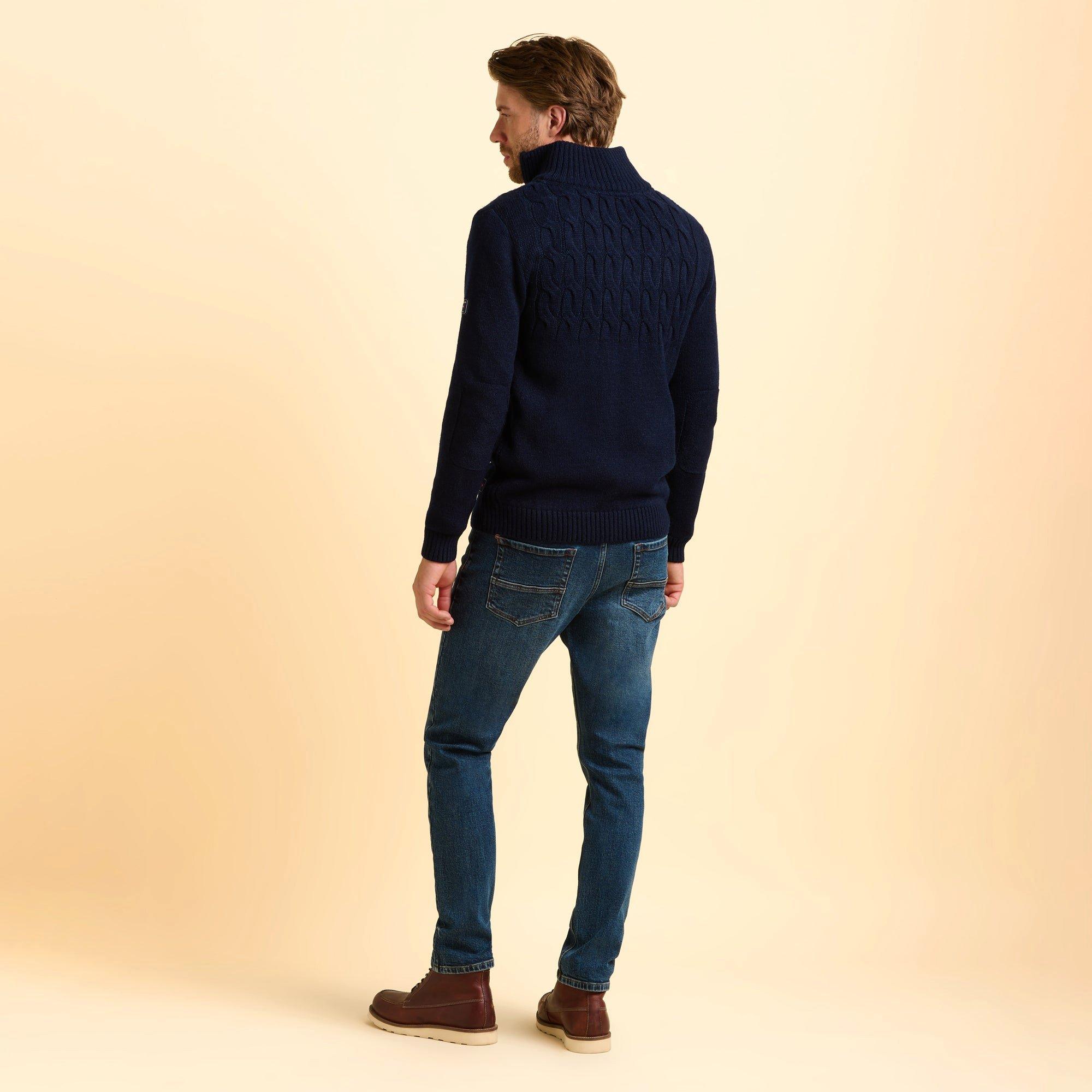 Navy - Brakeburn - Ainsworth Knit quarter Zip - 2