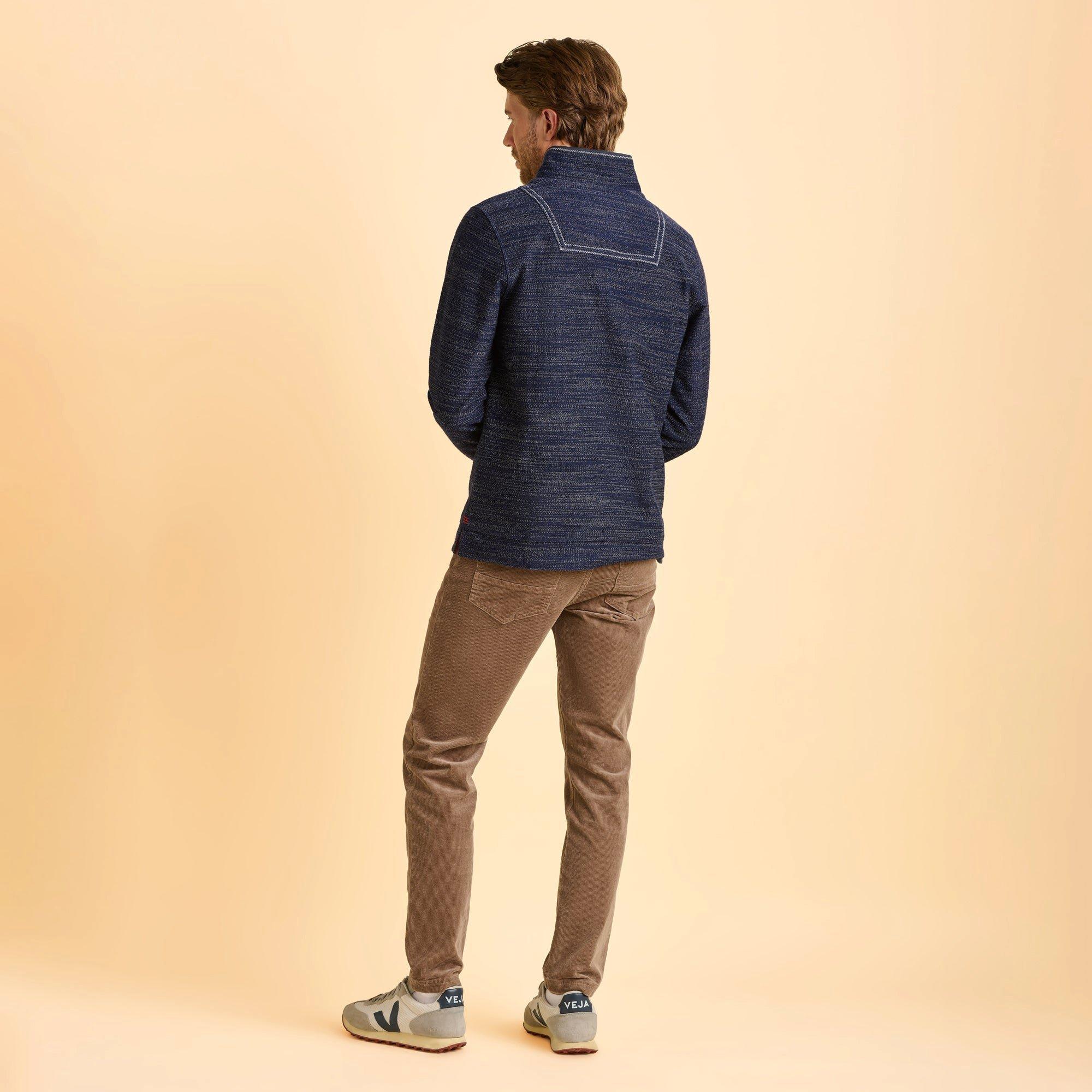 Navy - Brakeburn - Weymouth Quarter Zip Sweatshirt - 2