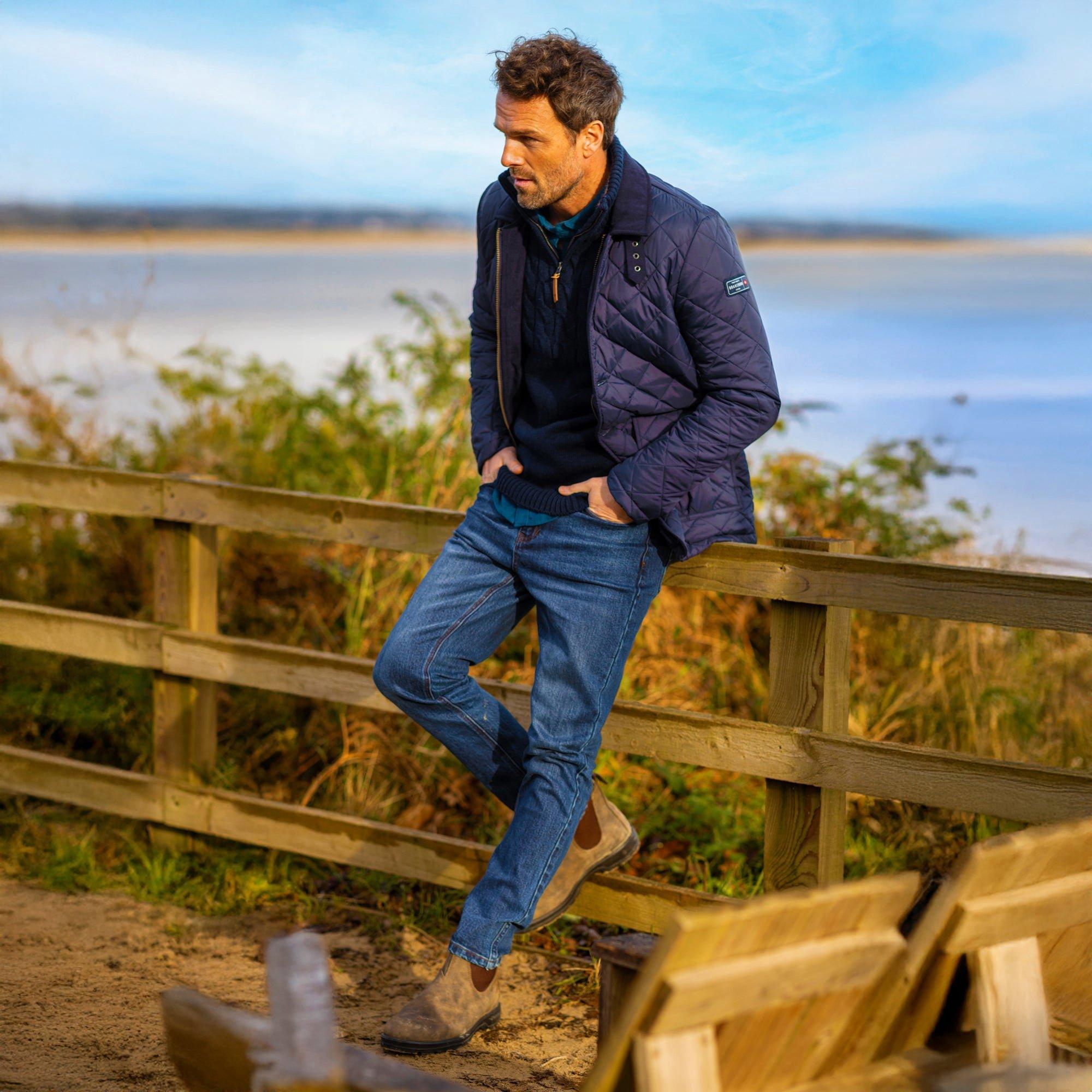 Brakeburn Men's Bellingham Denim Trouser - Navy - UK 34