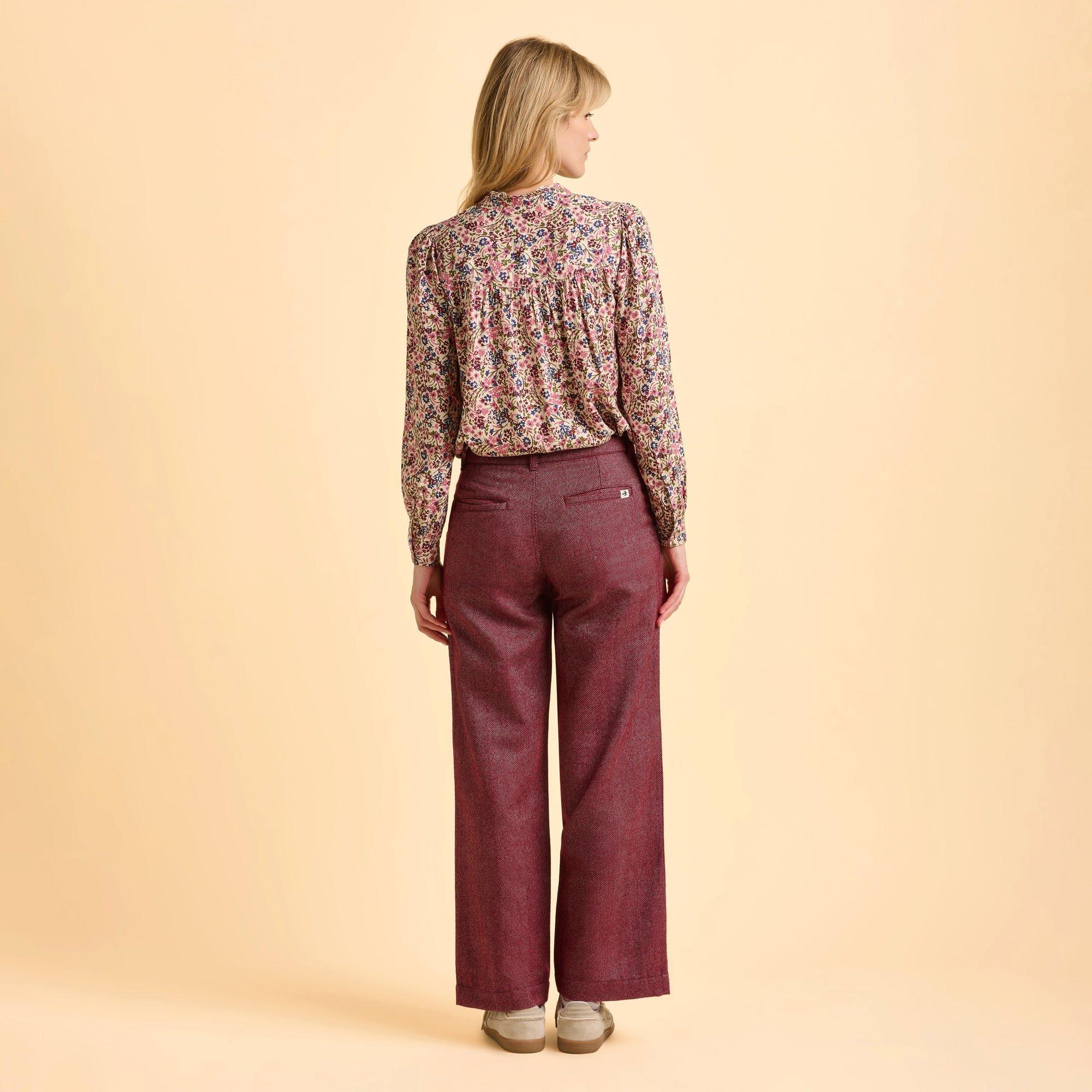 Burgundy - Brakeburn - Burgundy Neve Trouser - 2