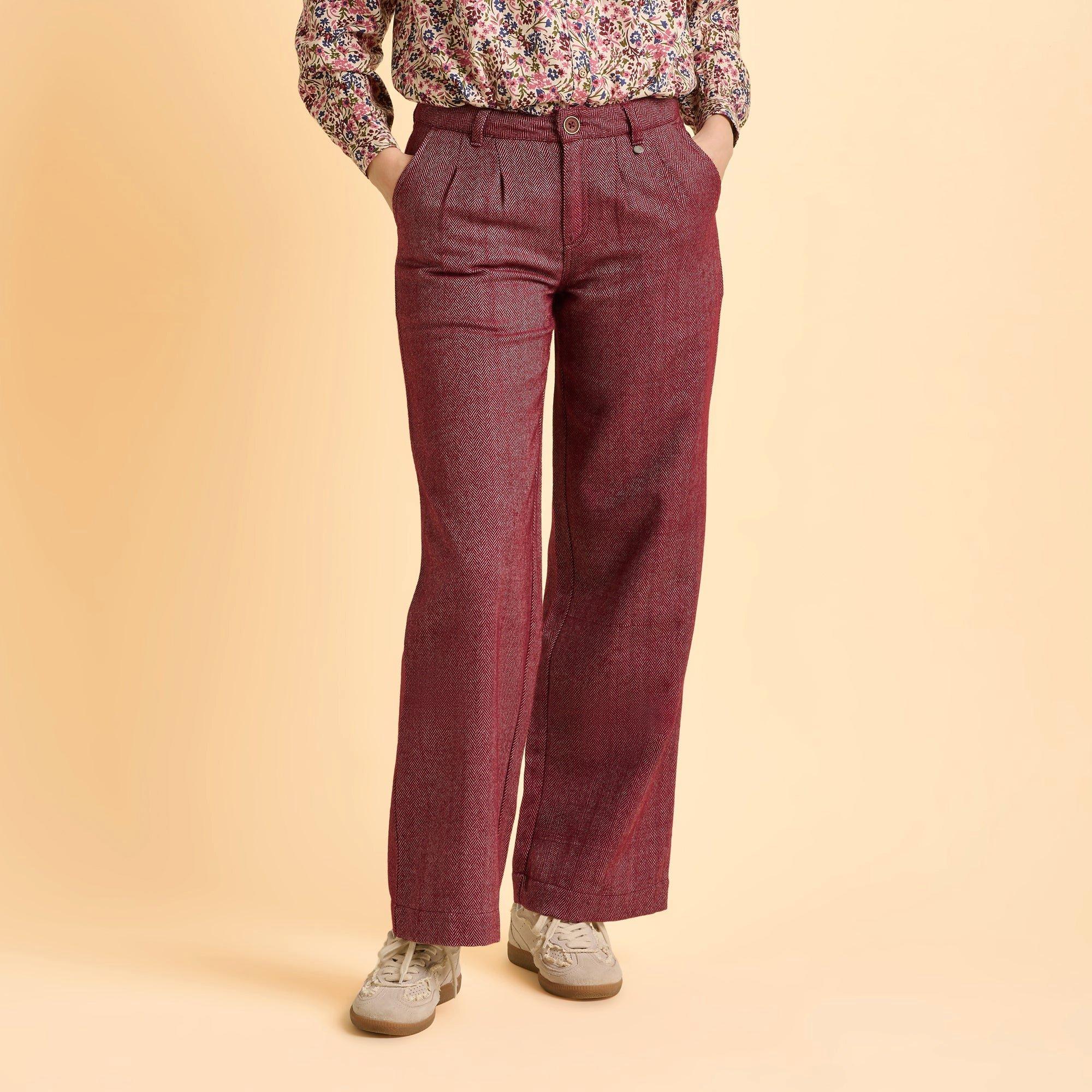 Burgundy - Brakeburn - Burgundy Neve Trouser - 5