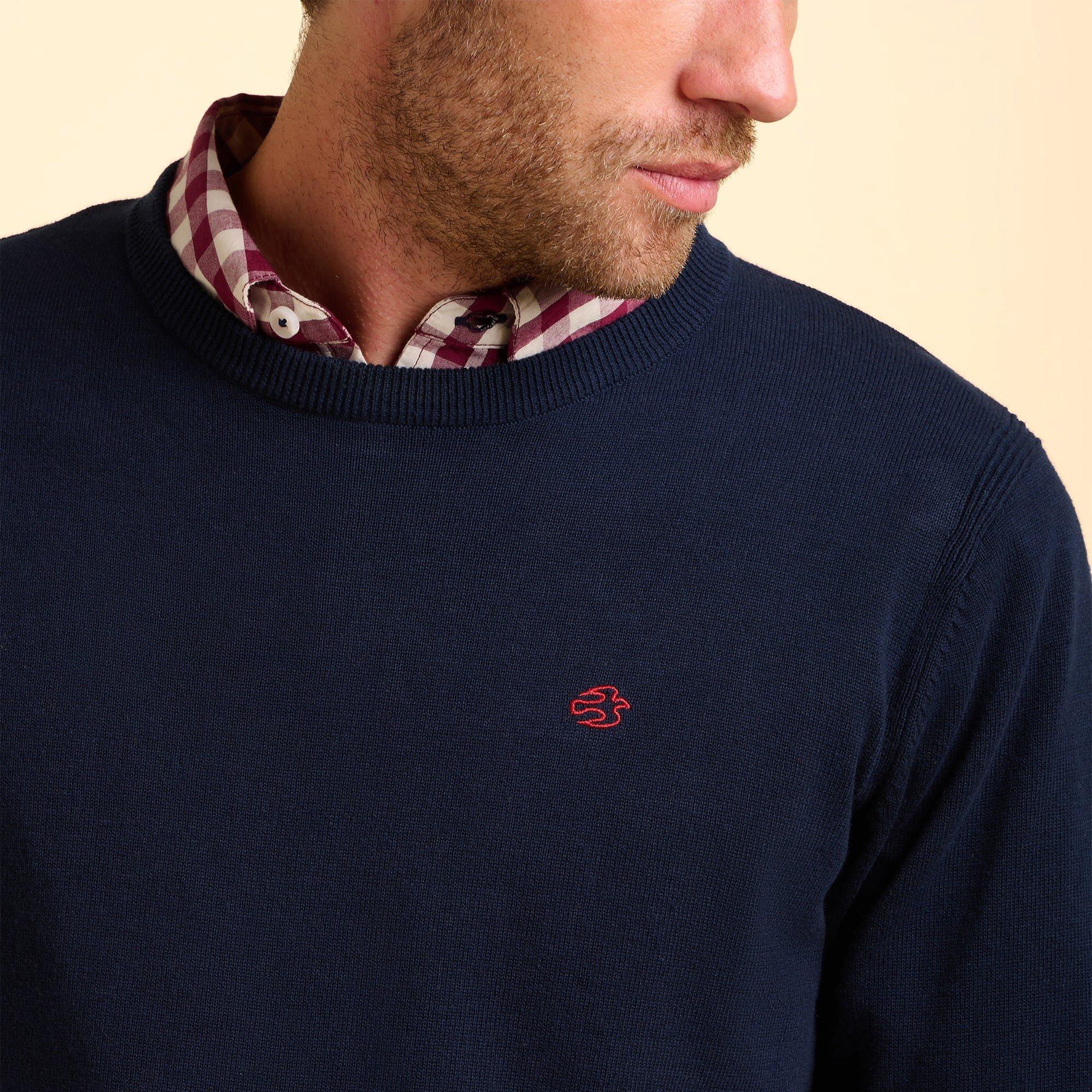 Navy - Brakeburn - Atworth Crew Neck Jumper - 4