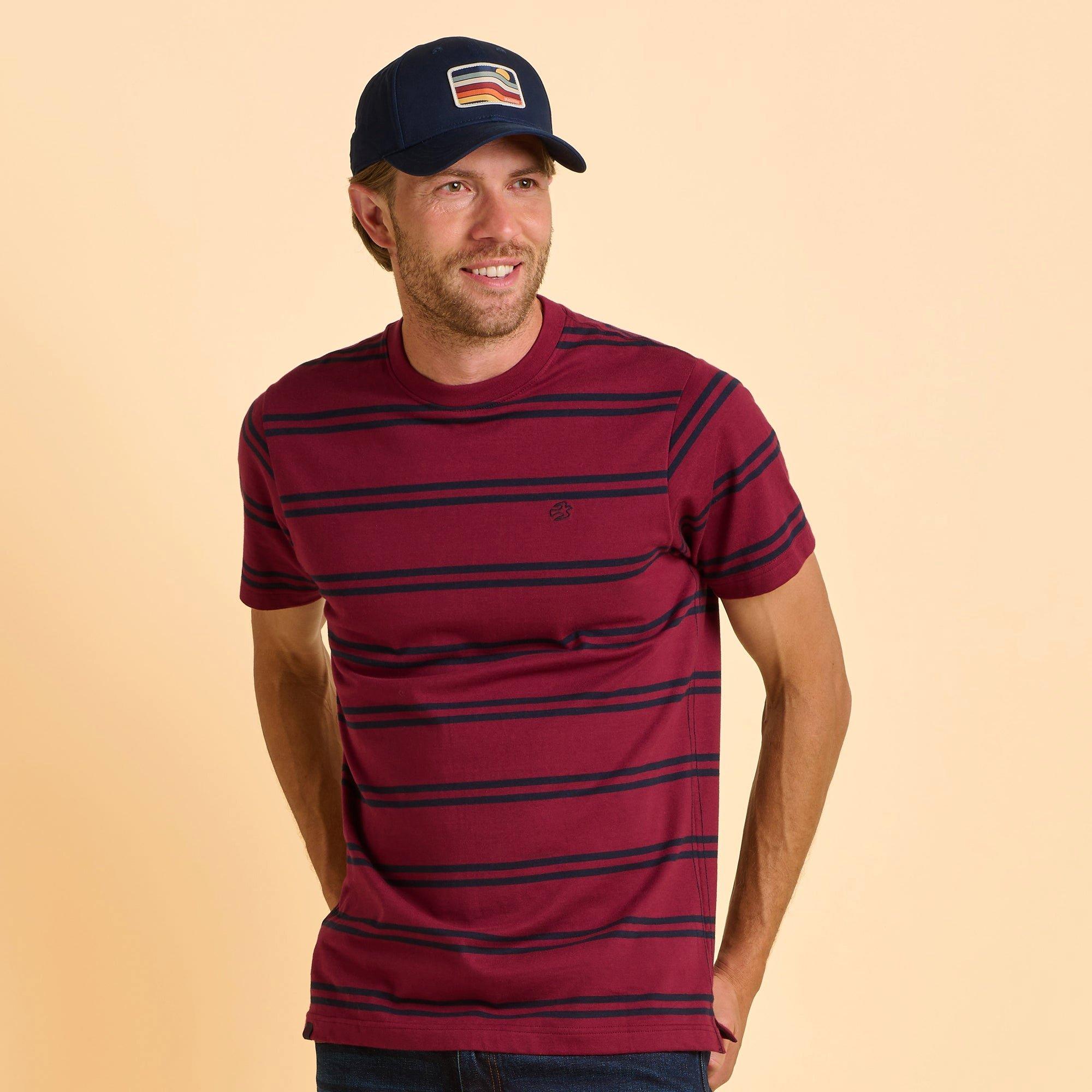Red - Brakeburn - Callender Stripe T-Shirt - 1