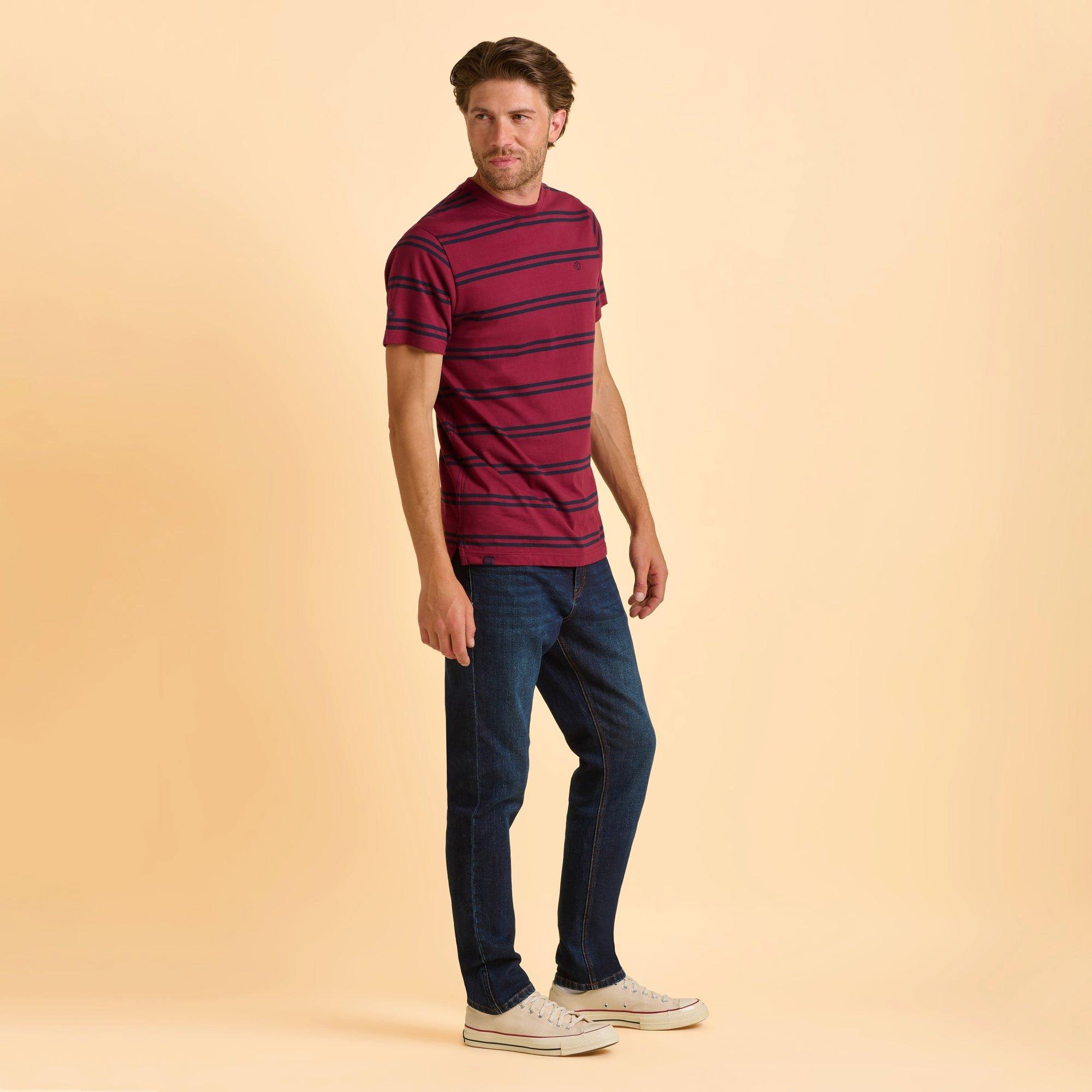 Red - Brakeburn - Callender Stripe T-Shirt - 2