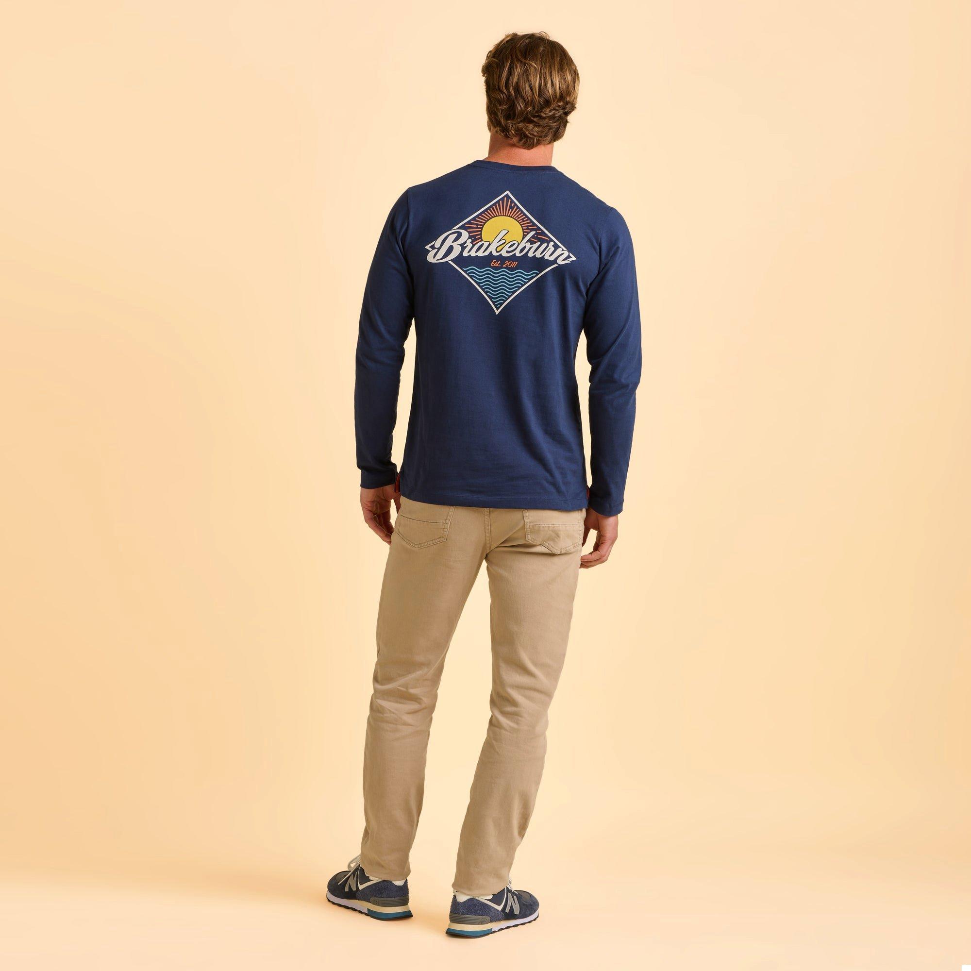 Navy - Brakeburn - Tasley Long Sleeve T-Shirt - 2