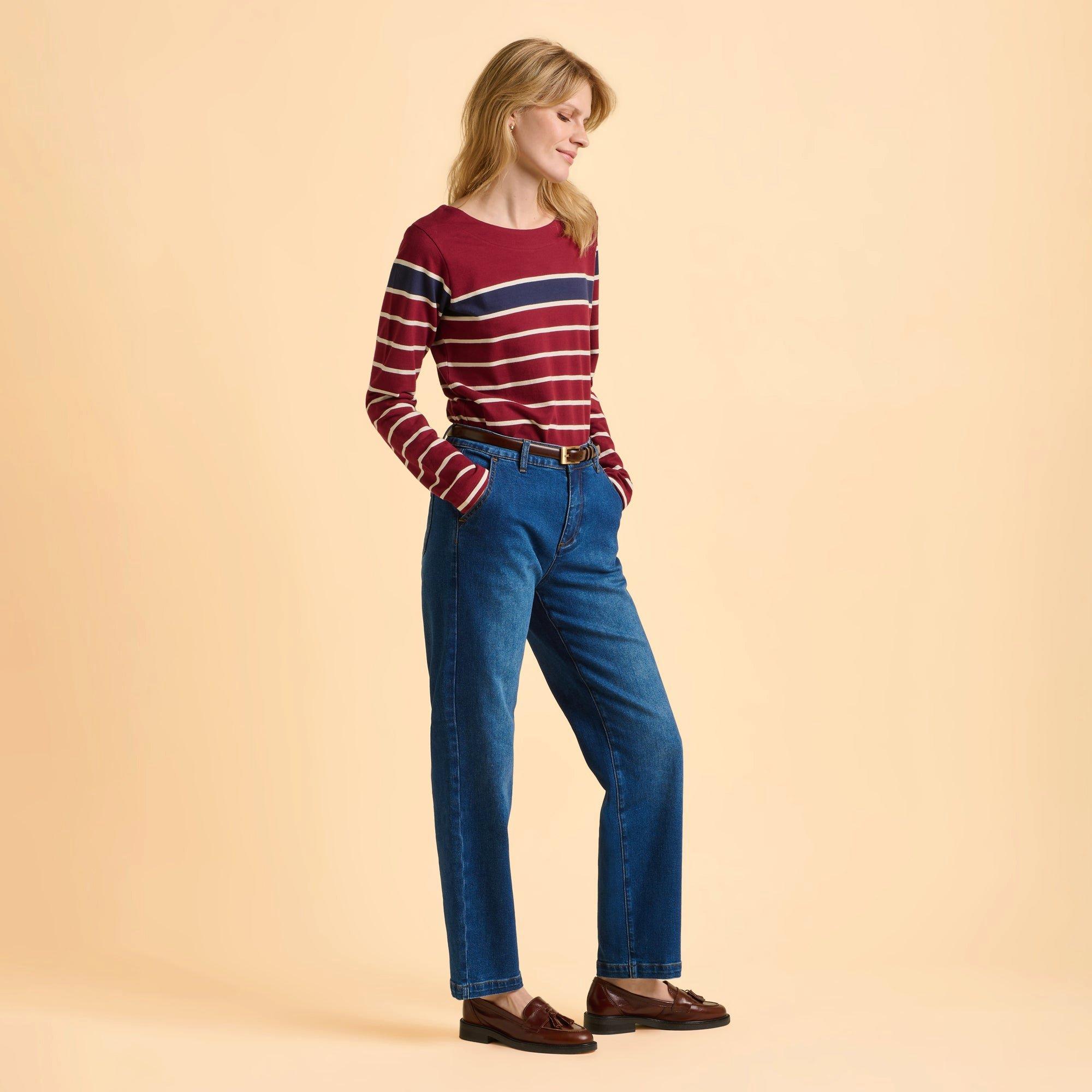 Burgundy - Brakeburn - Classic Bella Crew Sweatshirt - 3