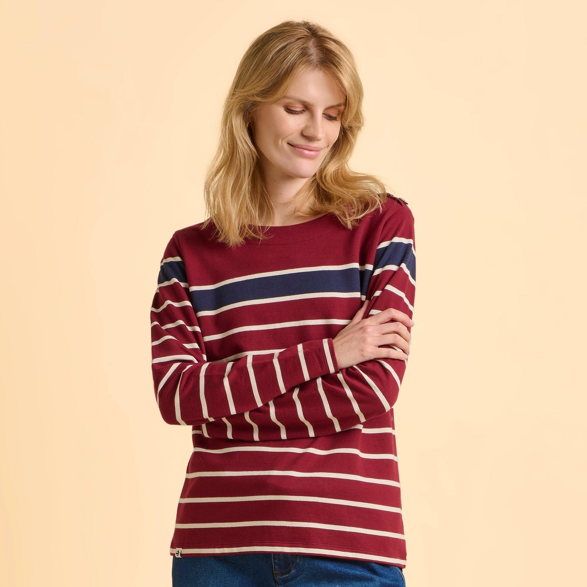 Burgundy - Brakeburn - Classic Bella Crew Sweatshirt - 6