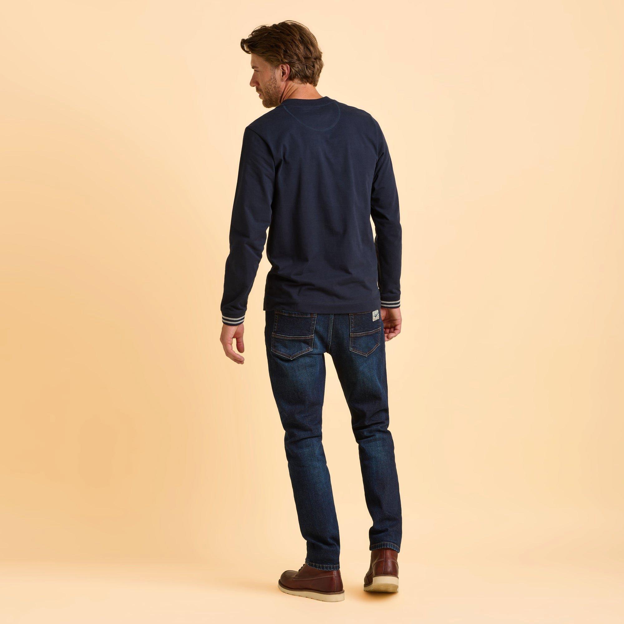 Blue - Brakeburn - Cheddleton Long Sleeve T Shirt - 2