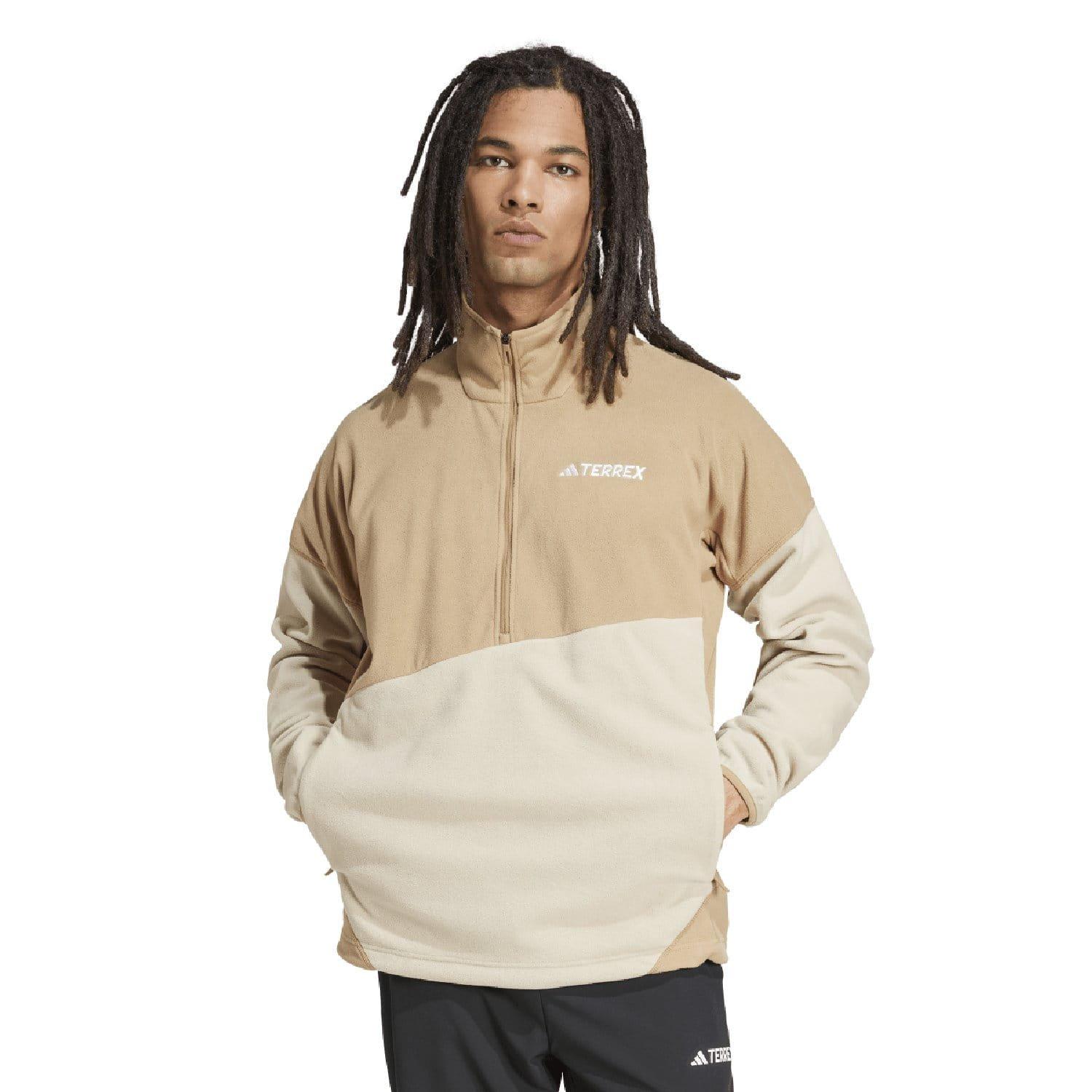 Brown - adidas - Terrex Multi Climawarm Fleece Anorak - 1